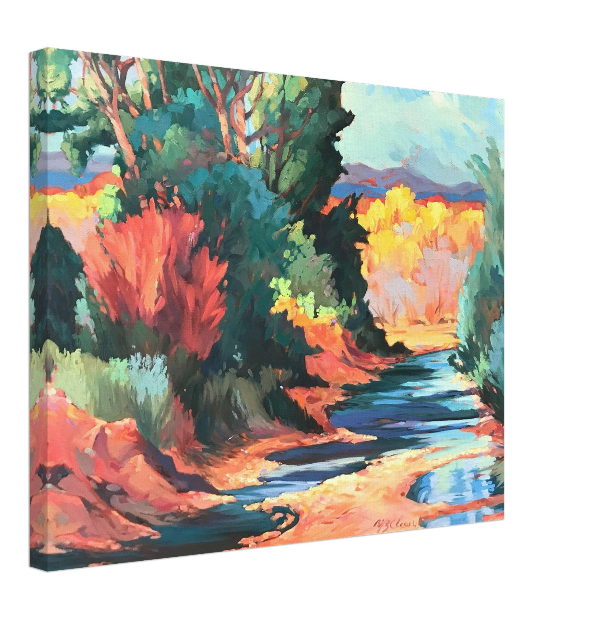 New Original Acrylic Colorful Landscape selling Painting 16X20 Canvas