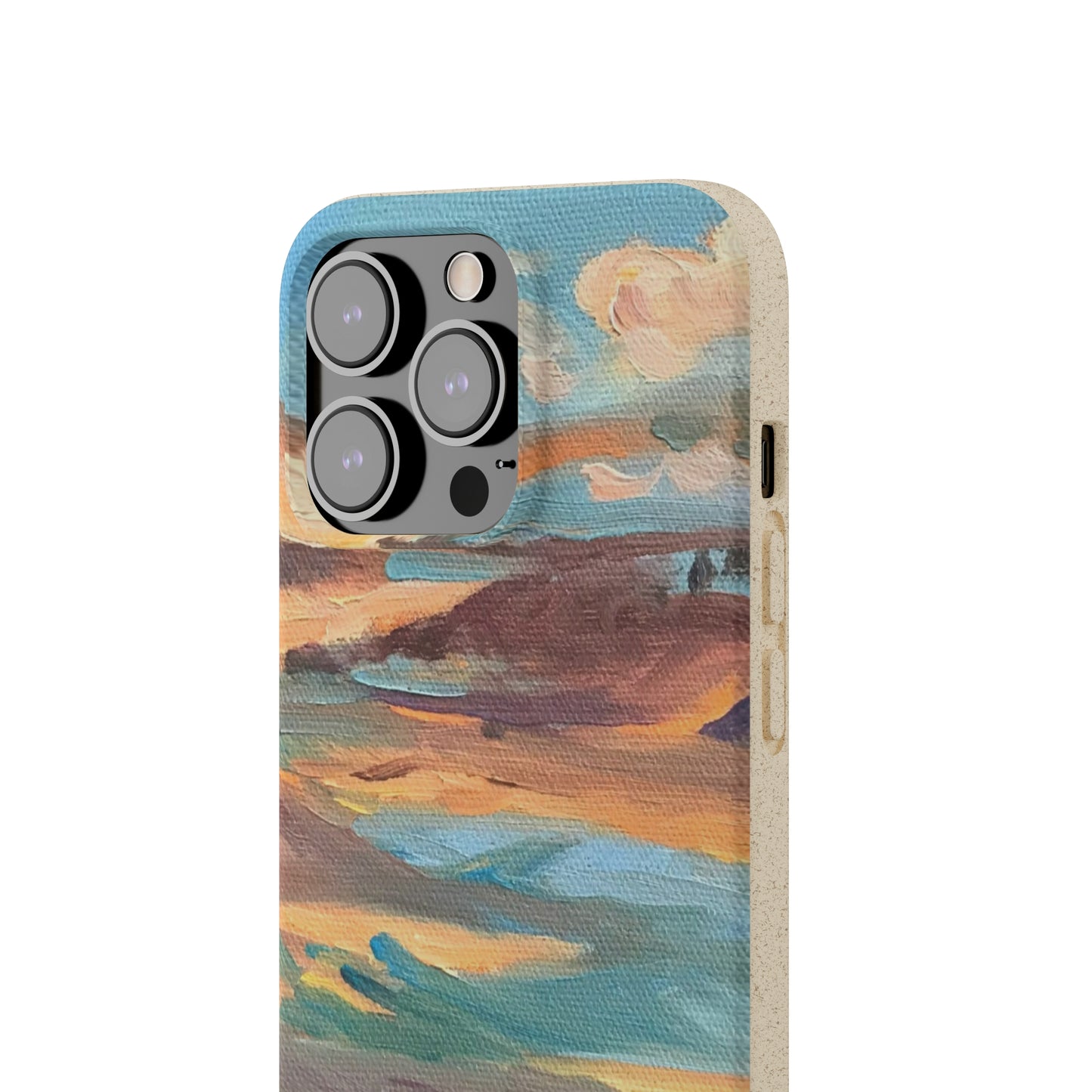 Biodegradable Phone Case with 'Fall Sky' Landscape Original Artwork by Barbara Cleary