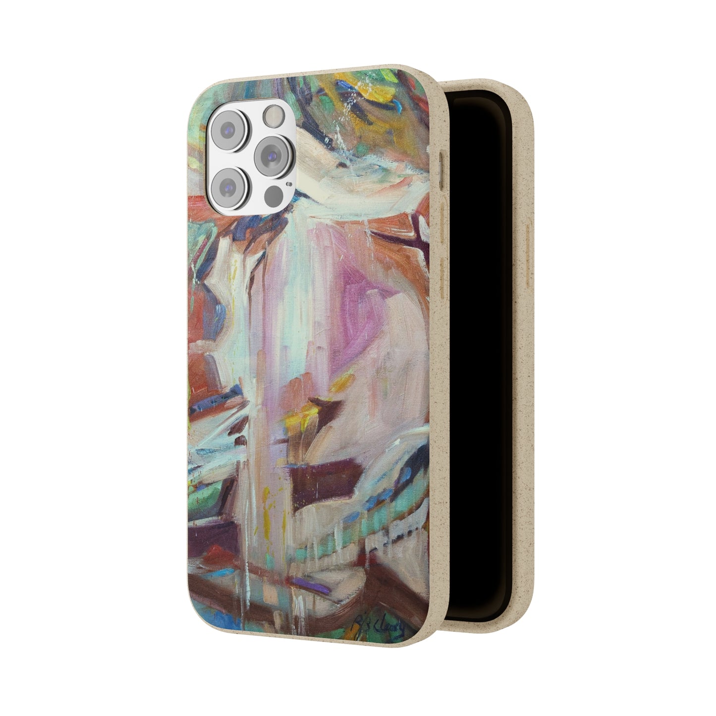 Biodegradable Phone Case with 'All Seasons' Abstract Original Artwork by Barbara Cleary