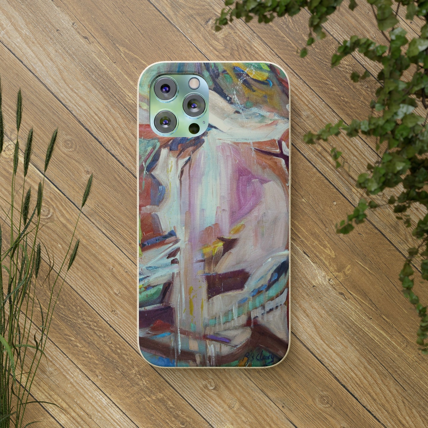 Biodegradable Phone Case with 'All Seasons' Abstract Original Artwork by Barbara Cleary