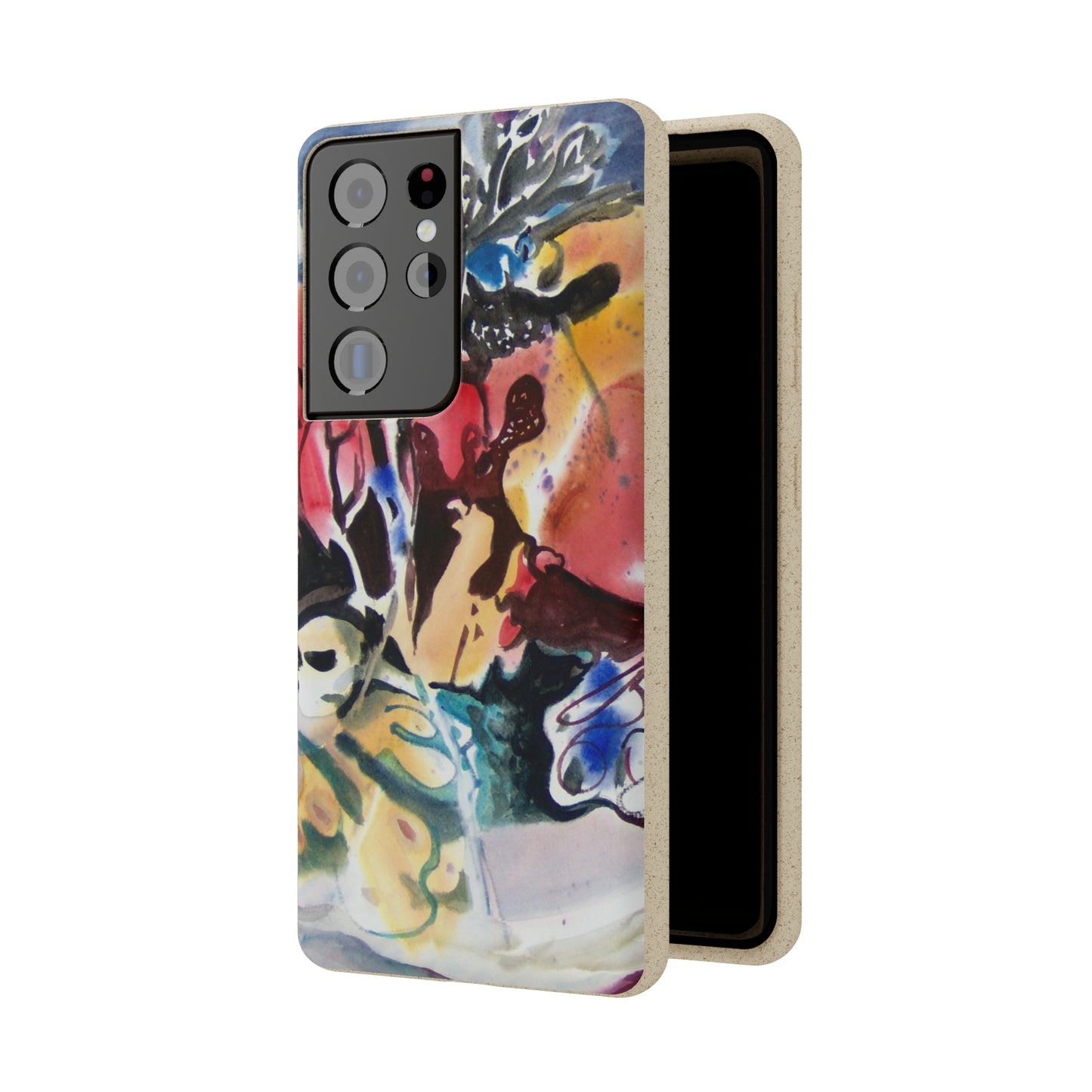 Biodegradable Phone Case with 'Floral Fantasy' Abstract Original Artwork by Barbara Cleary