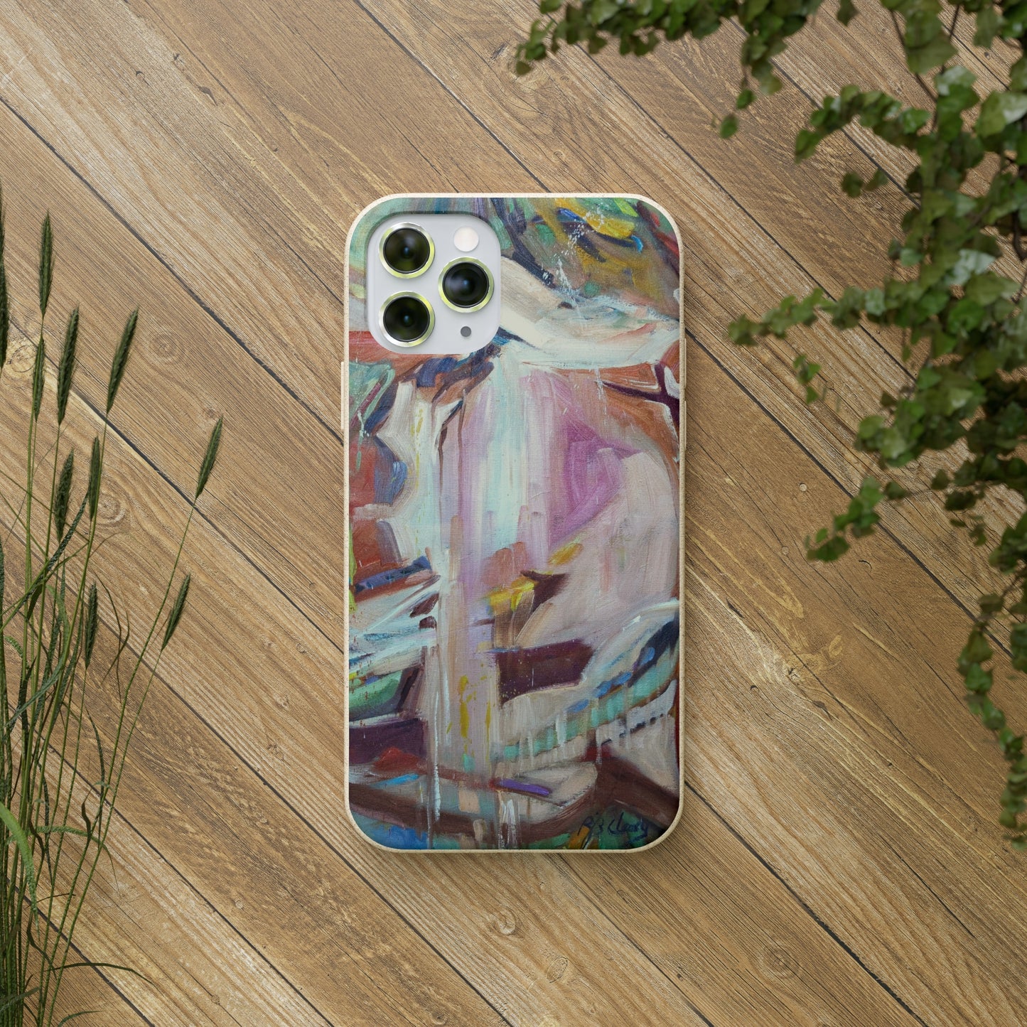 Biodegradable Phone Case with 'All Seasons' Abstract Original Artwork by Barbara Cleary