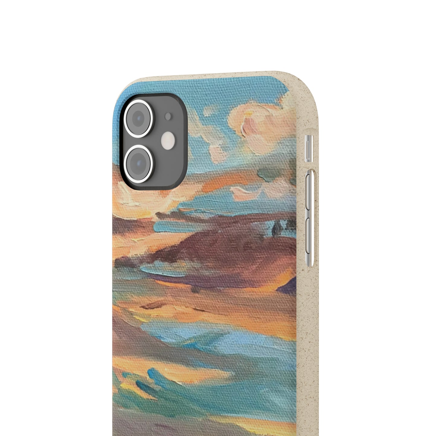 Biodegradable Phone Case with 'Fall Sky' Landscape Original Artwork by Barbara Cleary