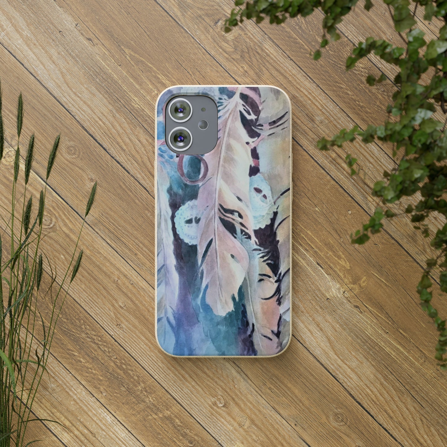 Biodegradable Phone Case with 'Conchos' Watercolor Original Artwork by Barbara Cleary