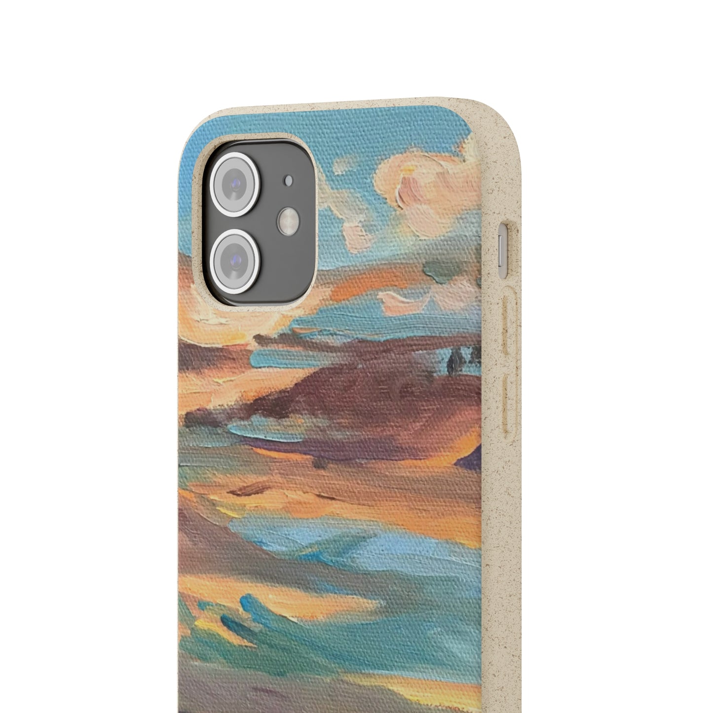 Biodegradable Phone Case with 'Fall Sky' Landscape Original Artwork by Barbara Cleary