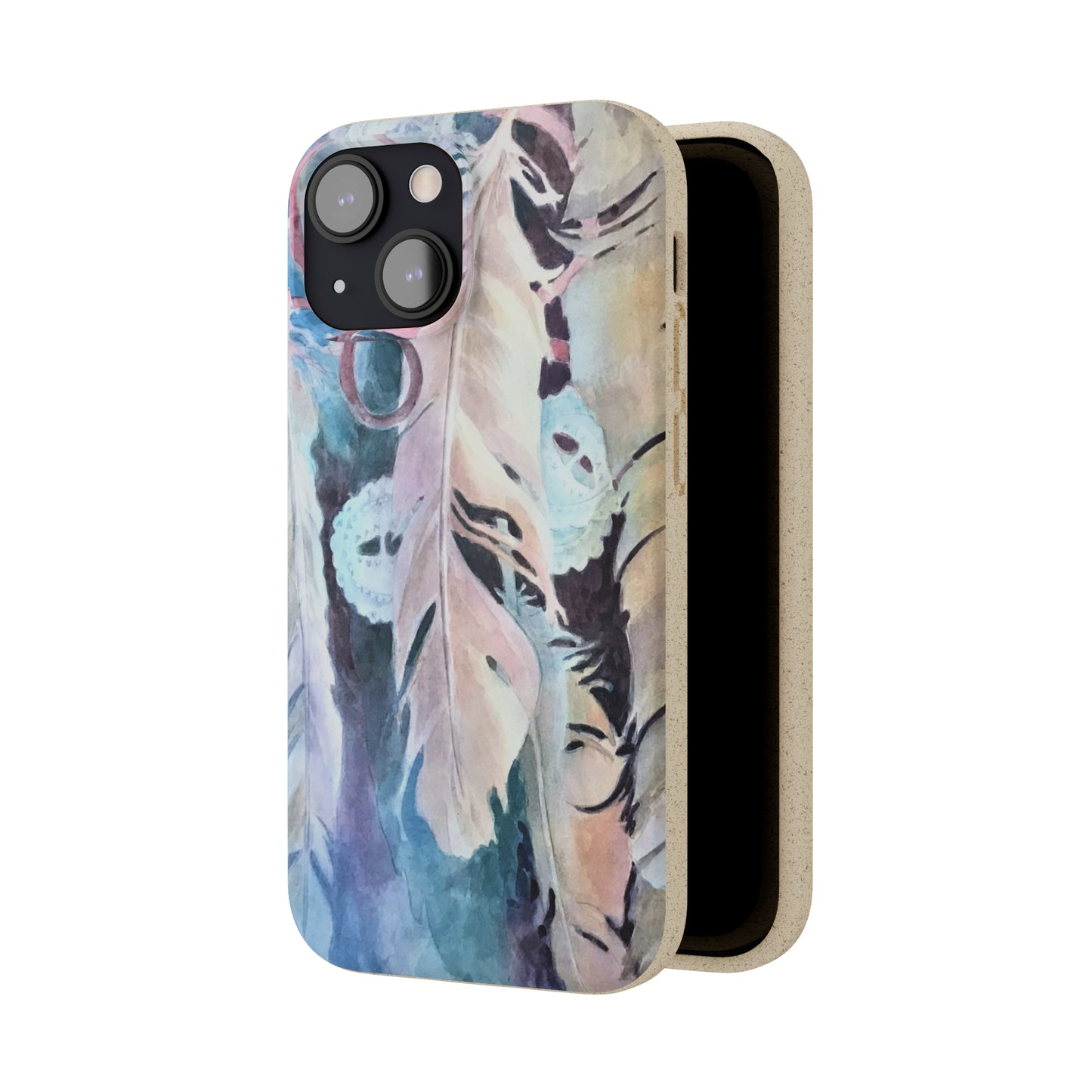 Biodegradable Phone Case with 'Conchos' Watercolor Original Artwork by Barbara Cleary