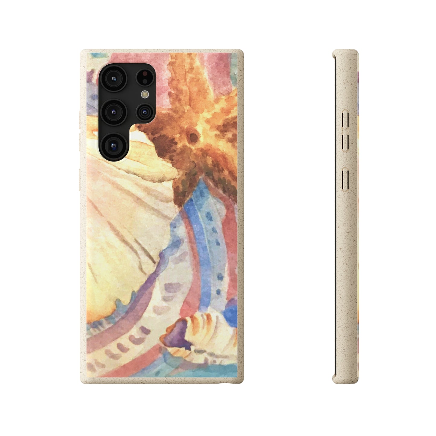 Biodegradable Phone Case with 'Treasures of the Tide' Watercolor Original Artwork by Barbara Cleary