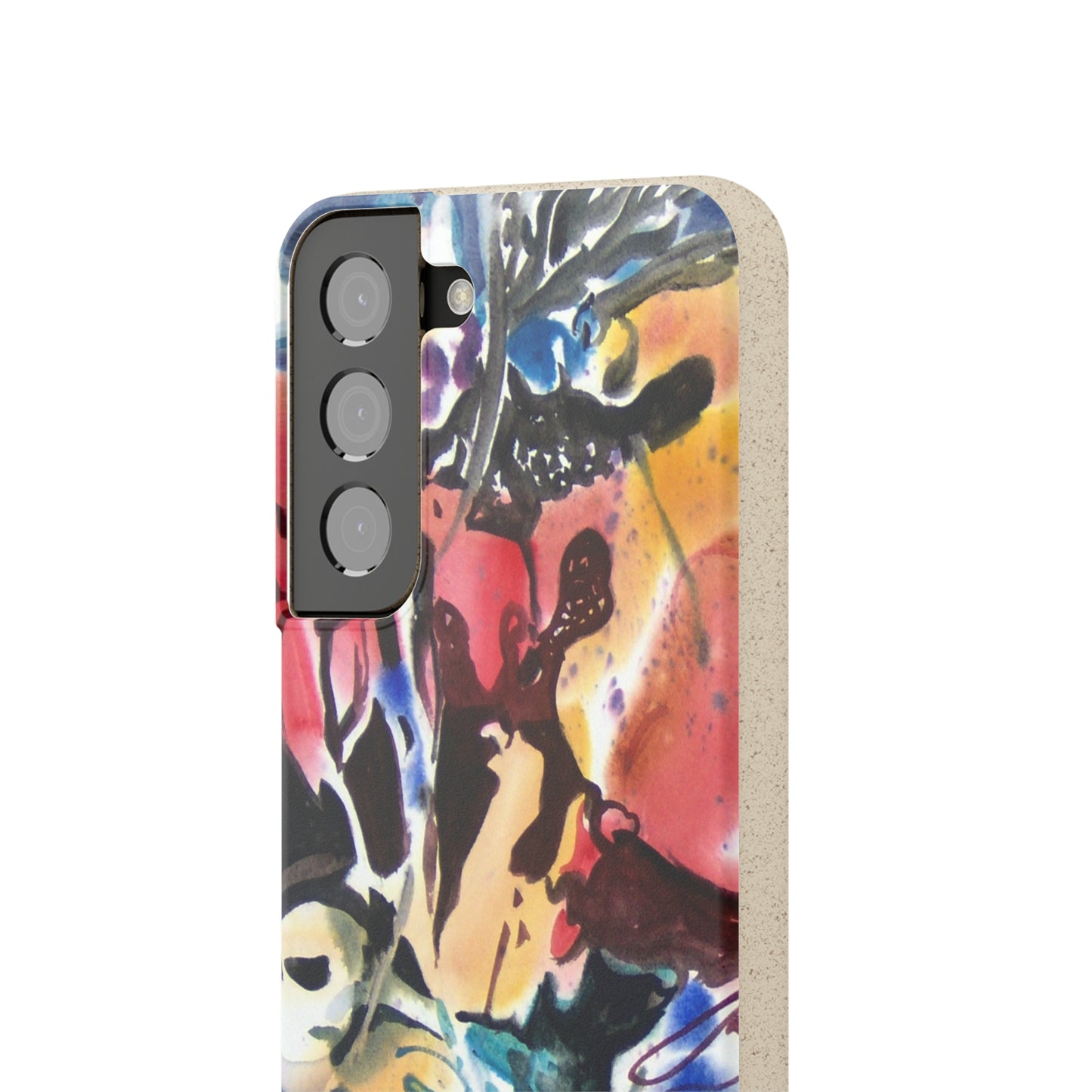 Biodegradable Phone Case with 'Floral Fantasy' Abstract Original Artwork by Barbara Cleary