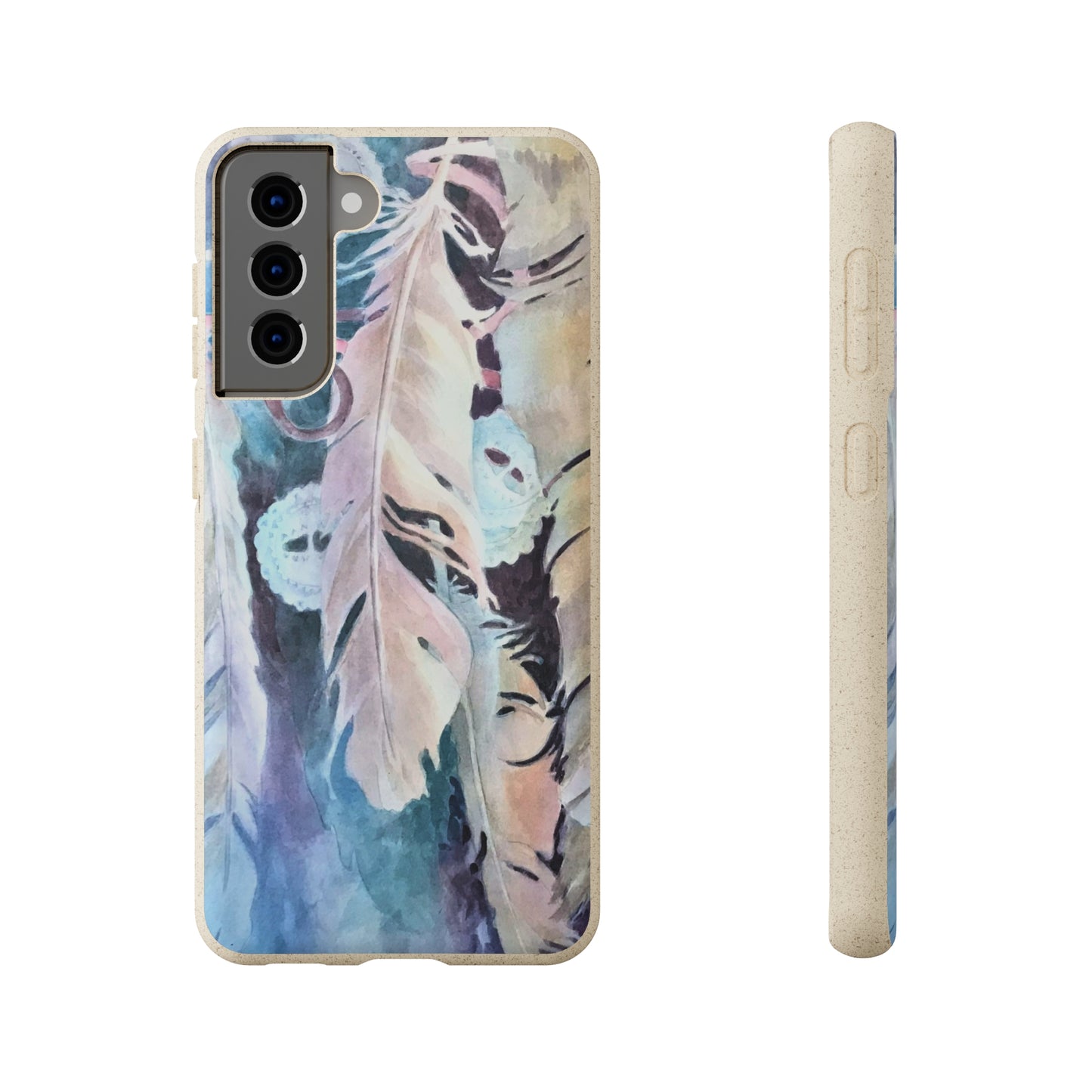 Biodegradable Phone Case with 'Conchos' Watercolor Original Artwork by Barbara Cleary