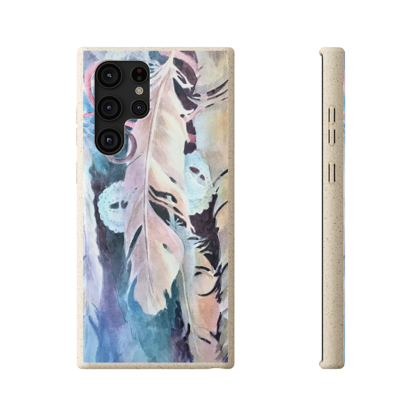 Biodegradable Phone Case with 'Conchos' Watercolor Original Artwork by Barbara Cleary