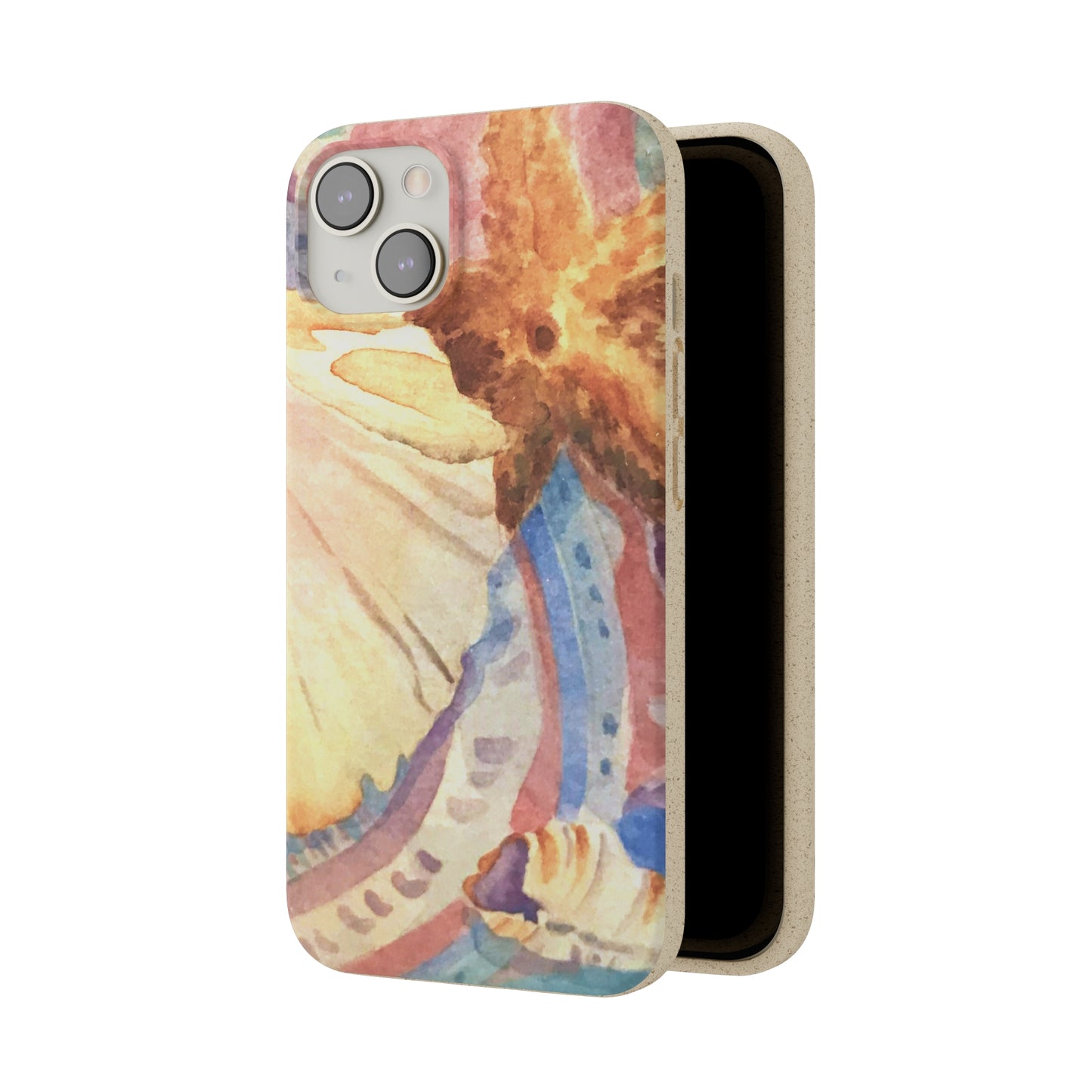 Biodegradable Phone Case with 'Treasures of the Tide' Watercolor Original Artwork by Barbara Cleary