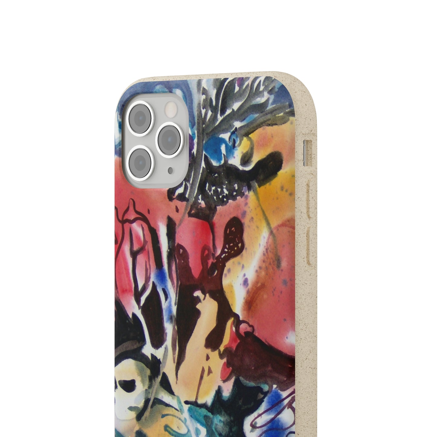 Biodegradable Phone Case with 'Floral Fantasy' Abstract Original Artwork by Barbara Cleary