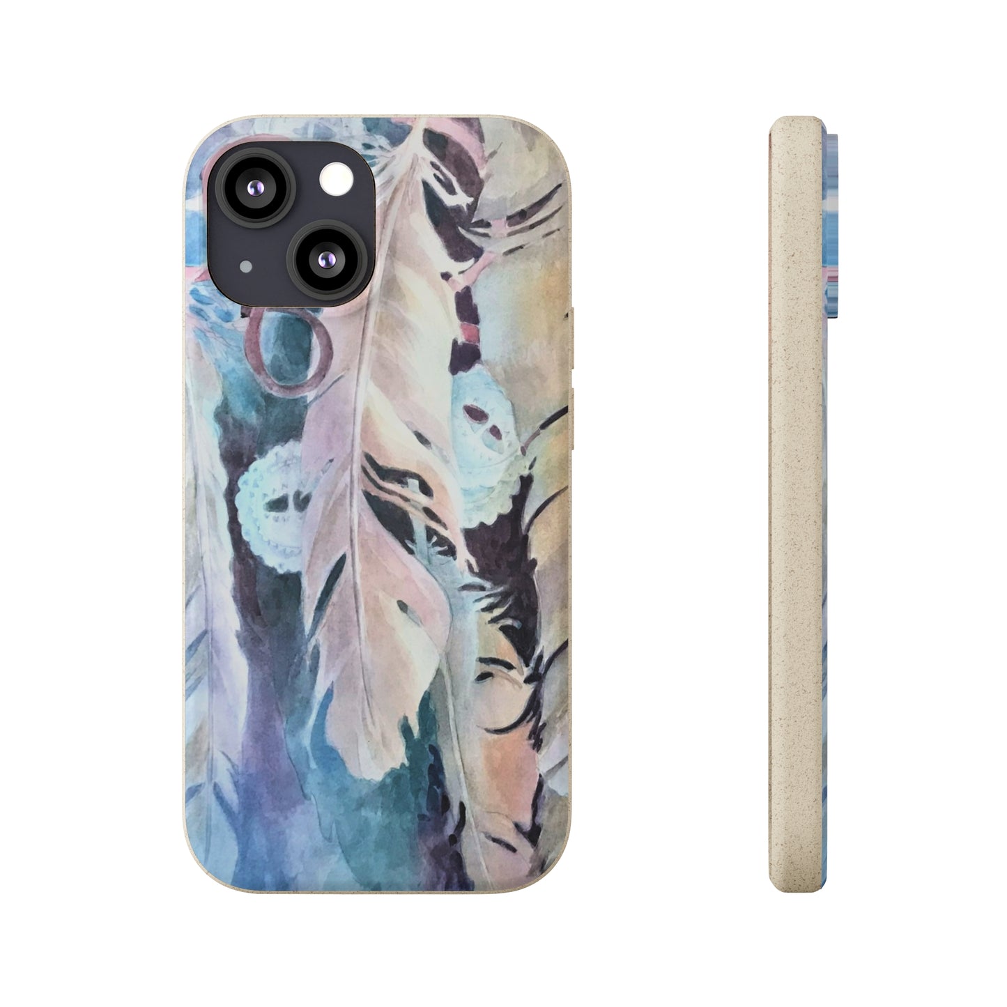 Biodegradable Phone Case with 'Conchos' Watercolor Original Artwork by Barbara Cleary