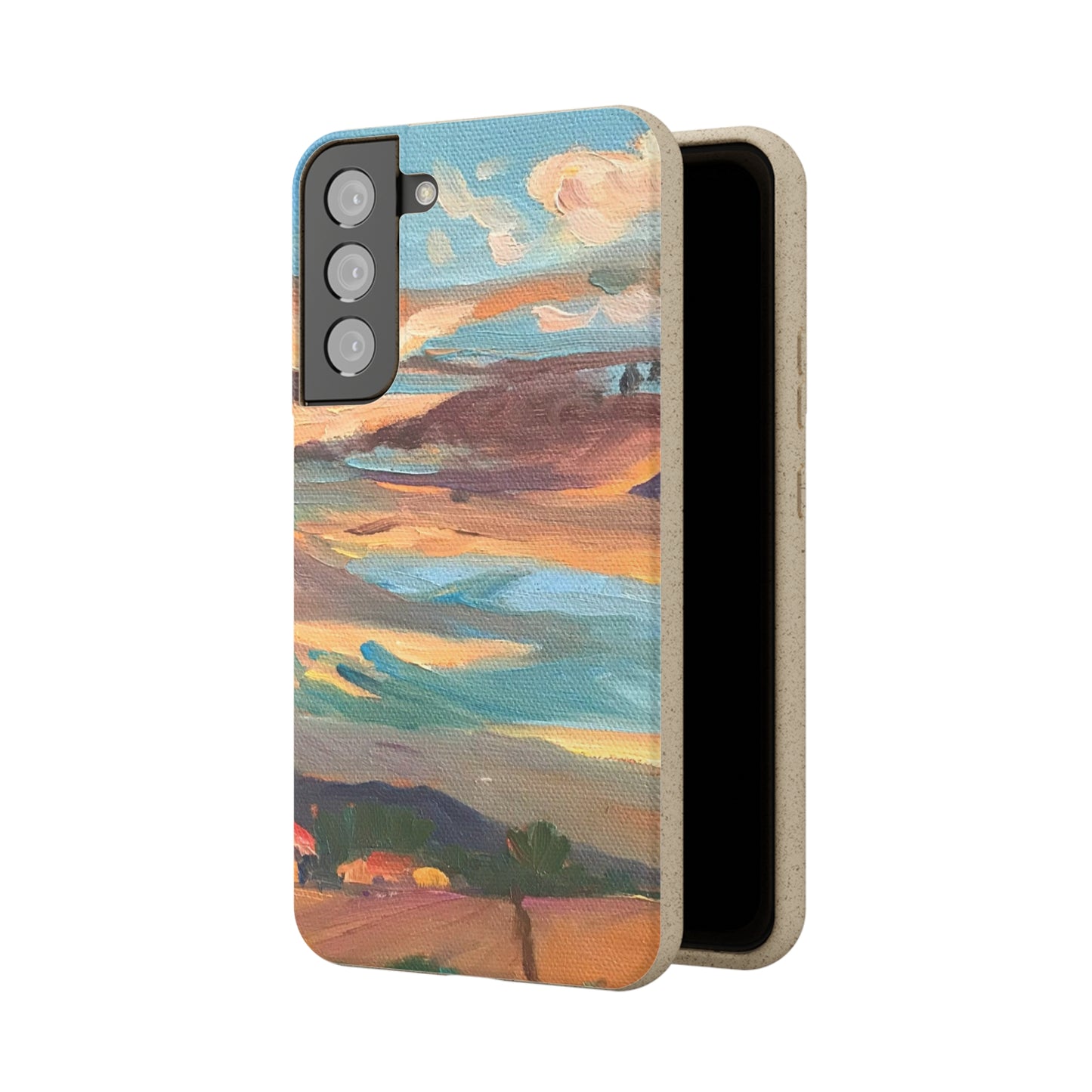 Biodegradable Phone Case with 'Fall Sky' Landscape Original Artwork by Barbara Cleary