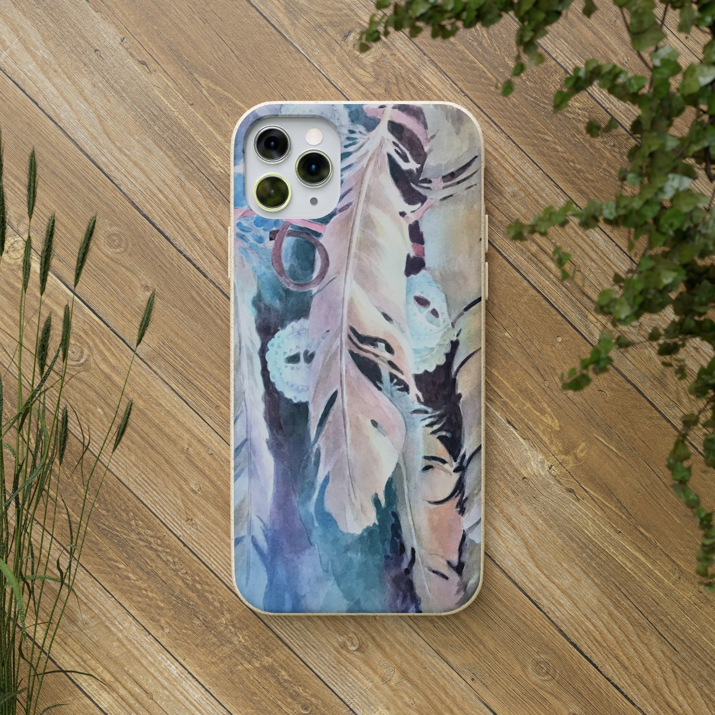 Biodegradable Phone Case with 'Conchos' Watercolor Original Artwork by Barbara Cleary