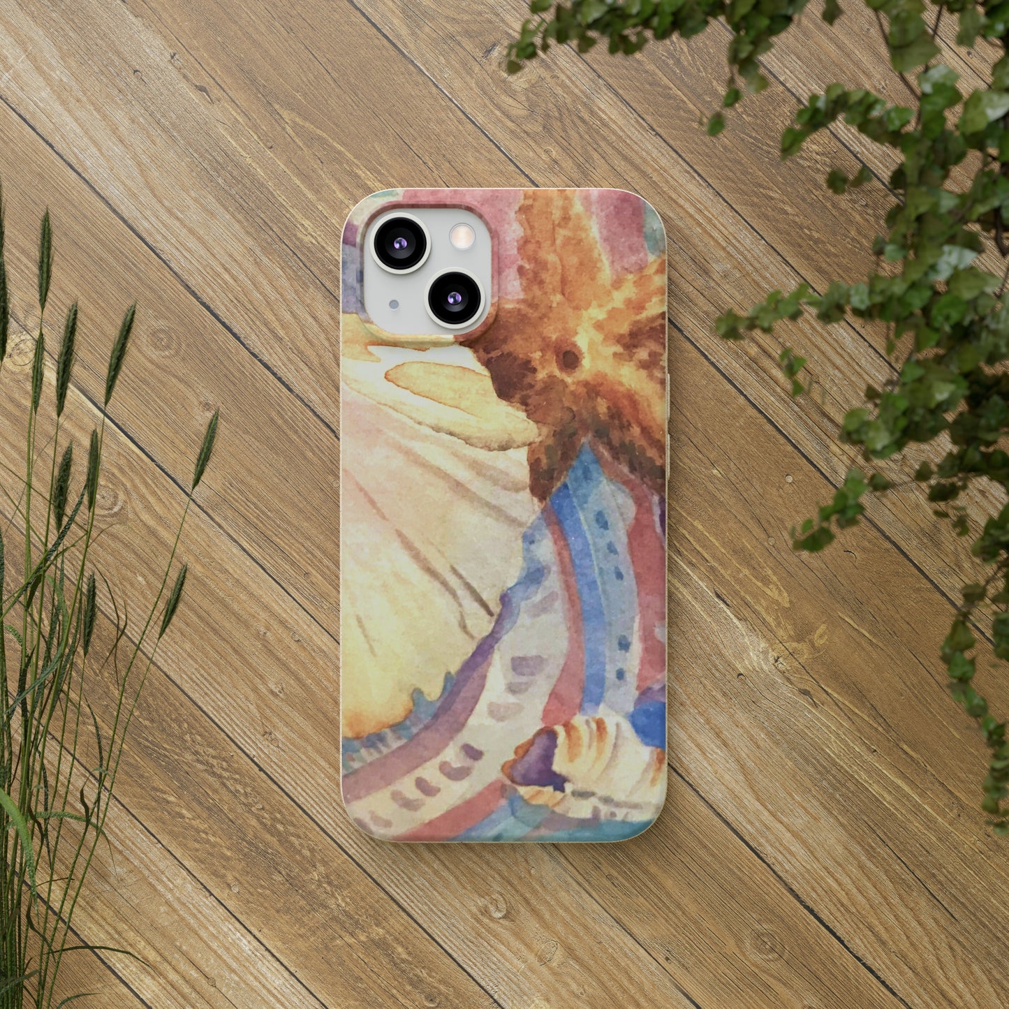 Biodegradable Phone Case with 'Treasures of the Tide' Watercolor Original Artwork by Barbara Cleary