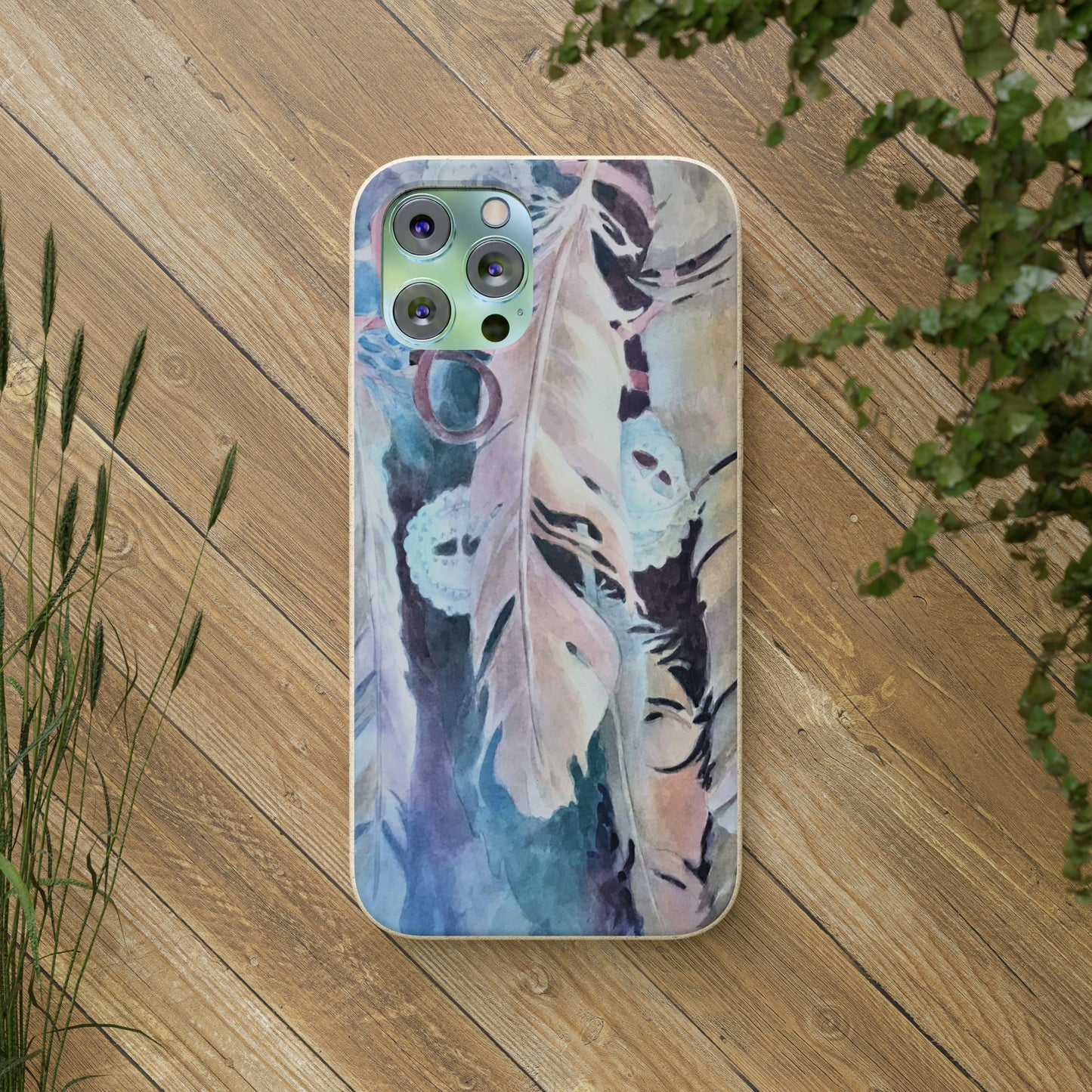 Biodegradable Phone Case with 'Conchos' Watercolor Original Artwork by Barbara Cleary