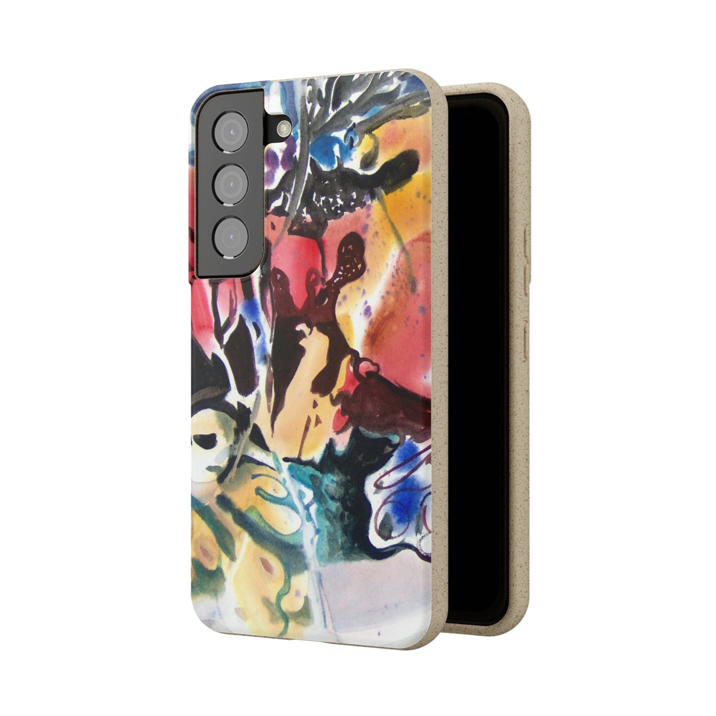 Biodegradable Phone Case with 'Floral Fantasy' Abstract Original Artwork by Barbara Cleary