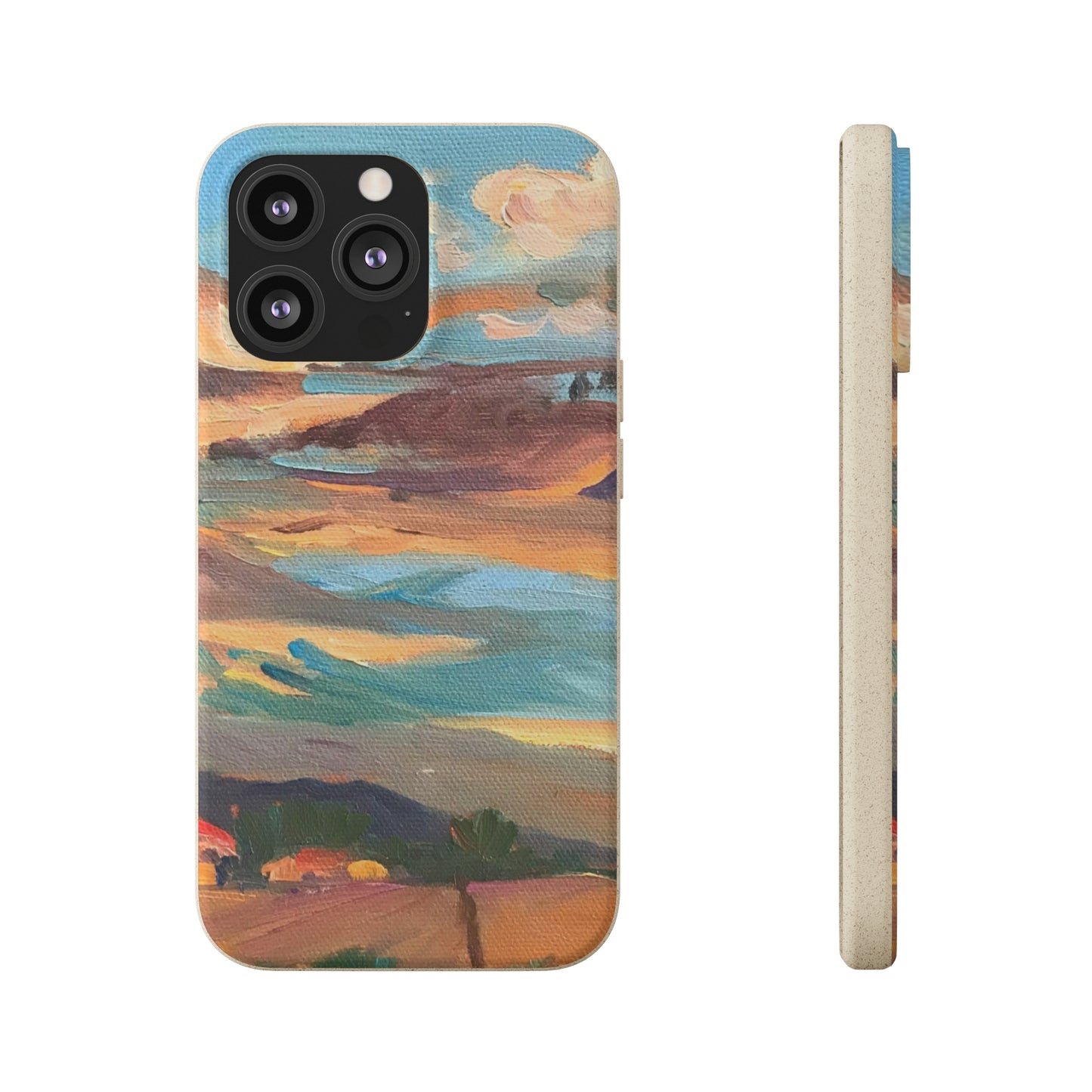 Biodegradable Phone Case with 'Fall Sky' Landscape Original Artwork by Barbara Cleary