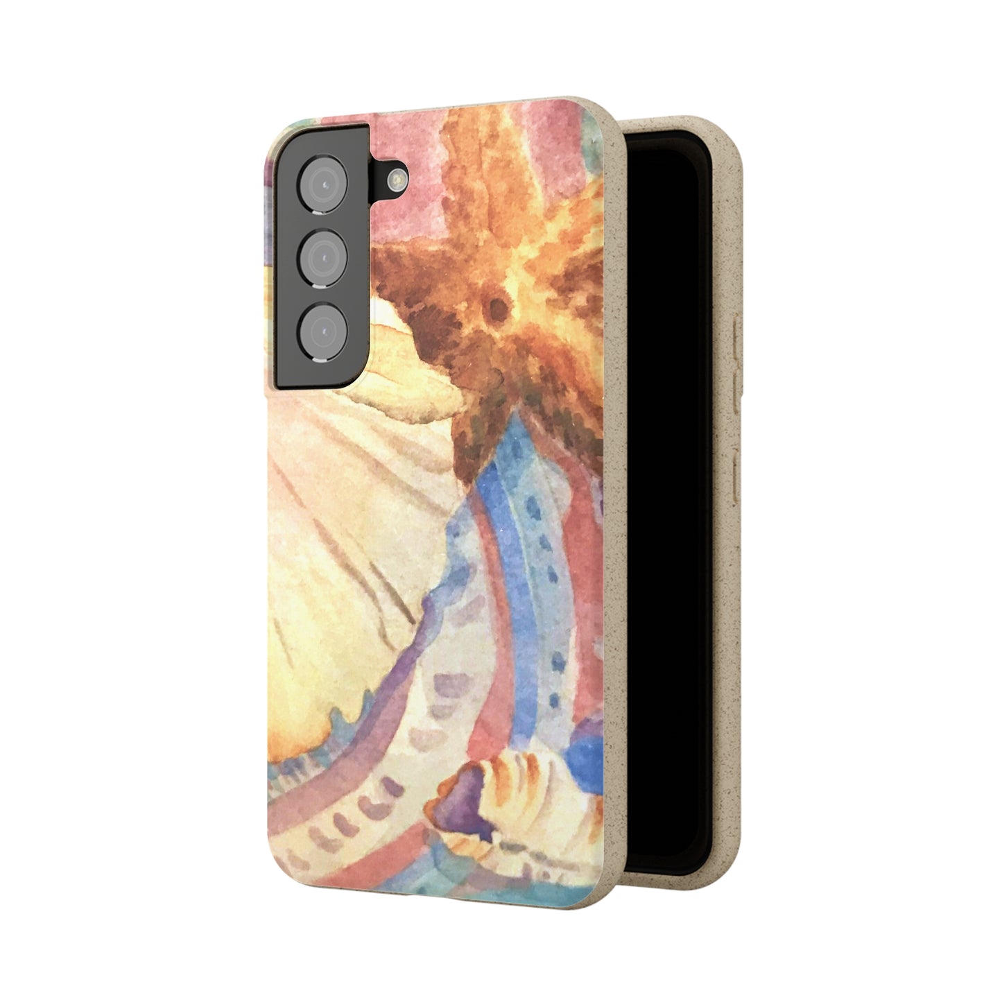 Biodegradable Phone Case with 'Treasures of the Tide' Watercolor Original Artwork by Barbara Cleary