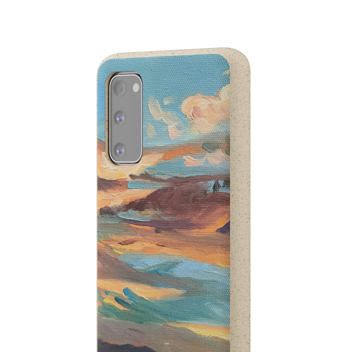 Biodegradable Phone Case with 'Fall Sky' Landscape Original Artwork by Barbara Cleary