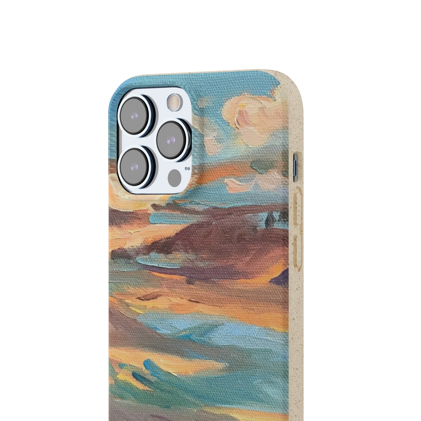 Biodegradable Phone Case with 'Fall Sky' Landscape Original Artwork by Barbara Cleary