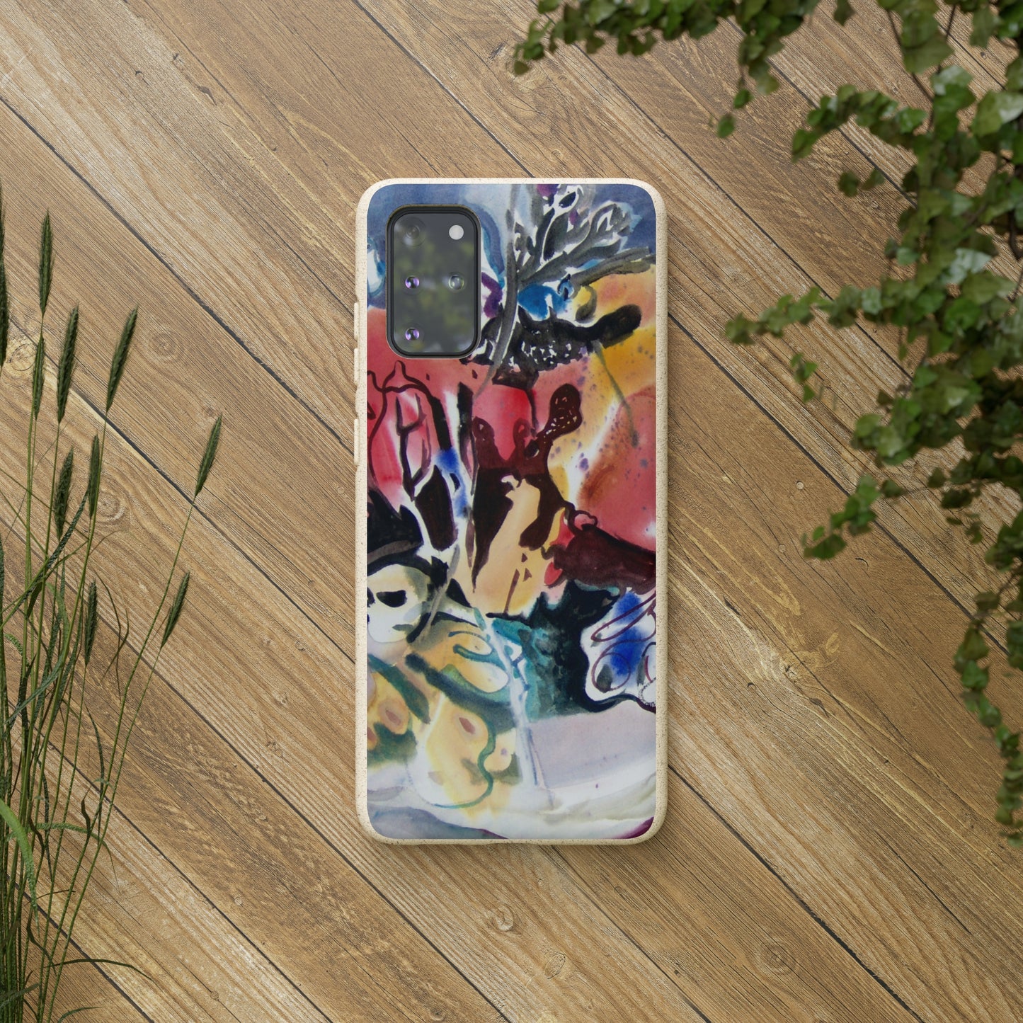 Biodegradable Phone Case with 'Floral Fantasy' Abstract Original Artwork by Barbara Cleary