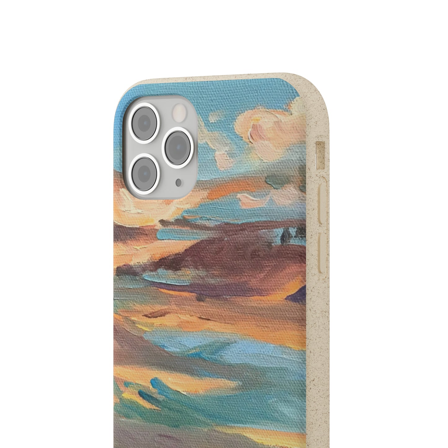 Biodegradable Phone Case with 'Fall Sky' Landscape Original Artwork by Barbara Cleary