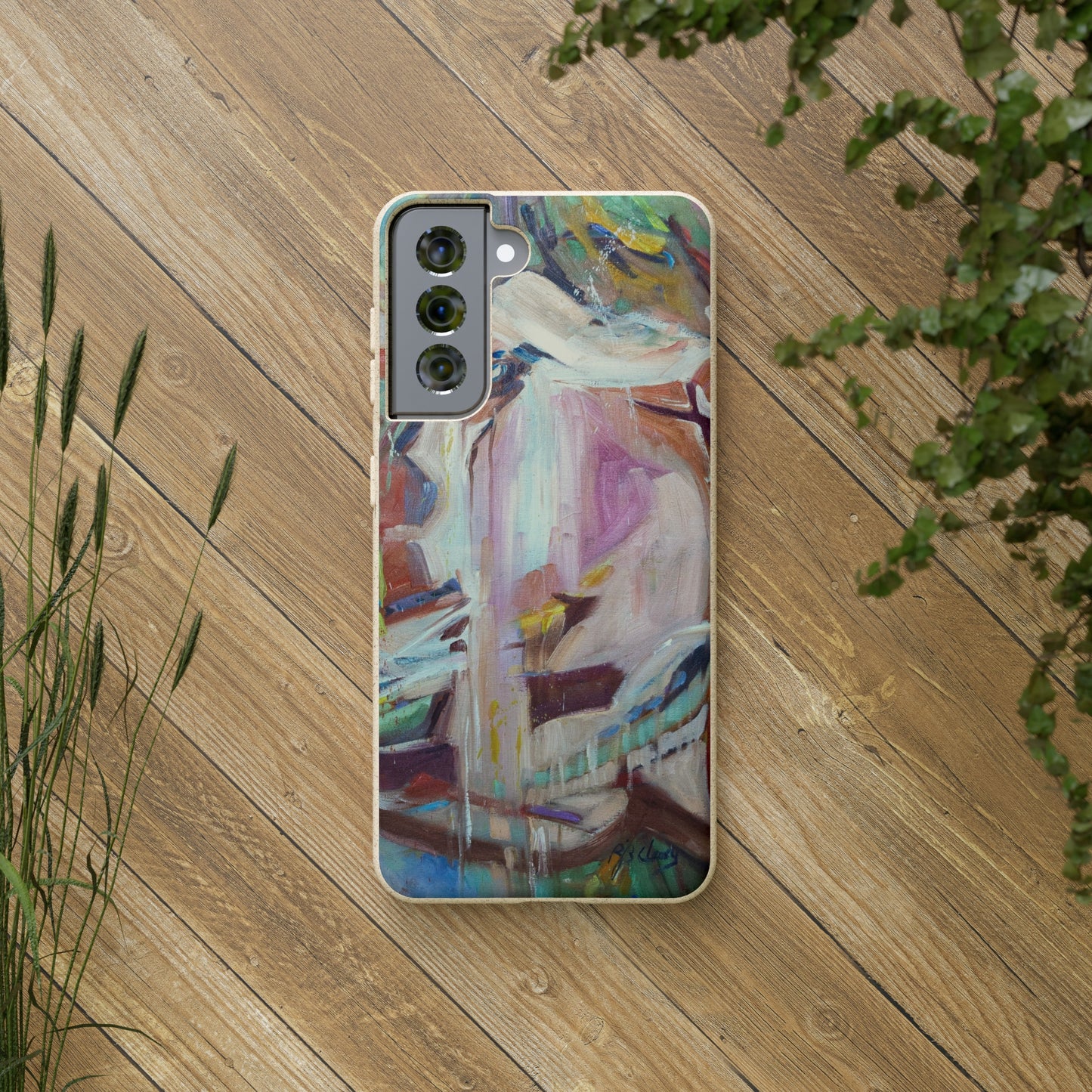 Biodegradable Phone Case with 'All Seasons' Abstract Original Artwork by Barbara Cleary