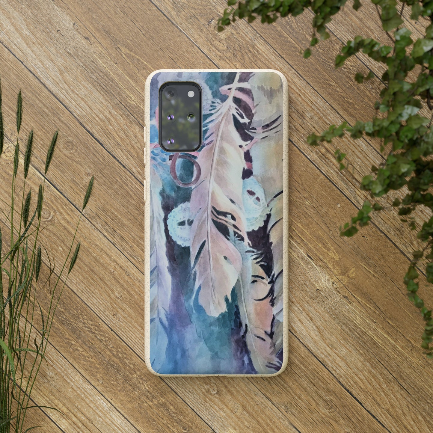 Biodegradable Phone Case with 'Conchos' Watercolor Original Artwork by Barbara Cleary