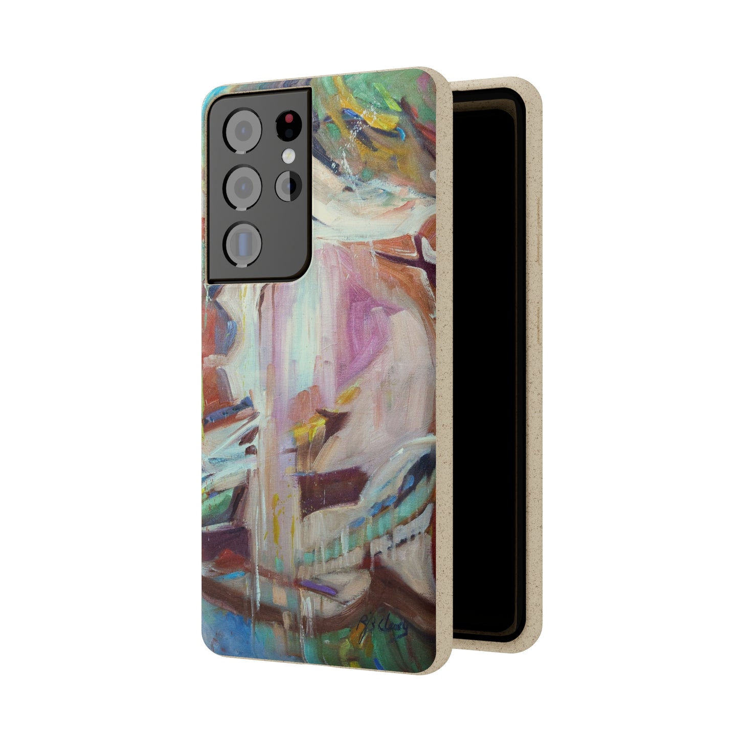 Biodegradable Phone Case with 'All Seasons' Abstract Original Artwork by Barbara Cleary