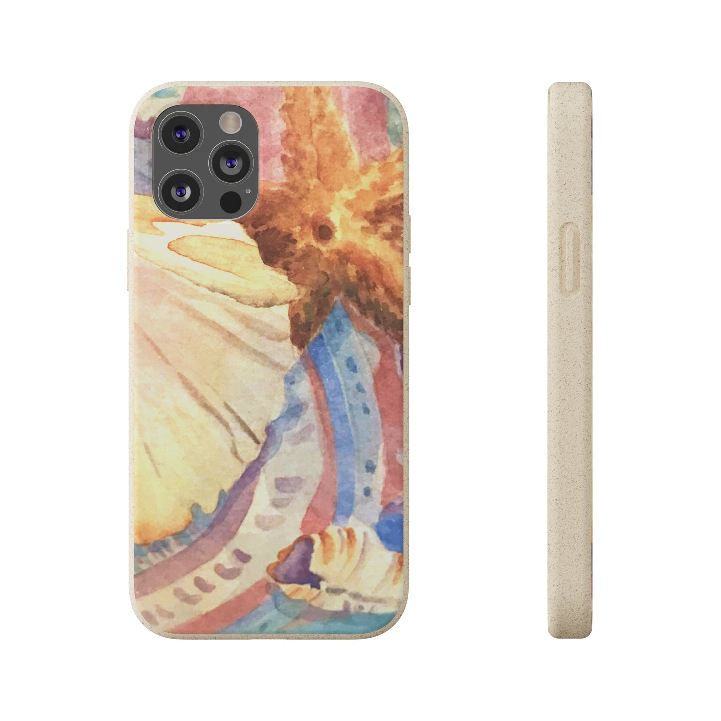 Biodegradable Phone Case with 'Treasures of the Tide' Watercolor Original Artwork by Barbara Cleary