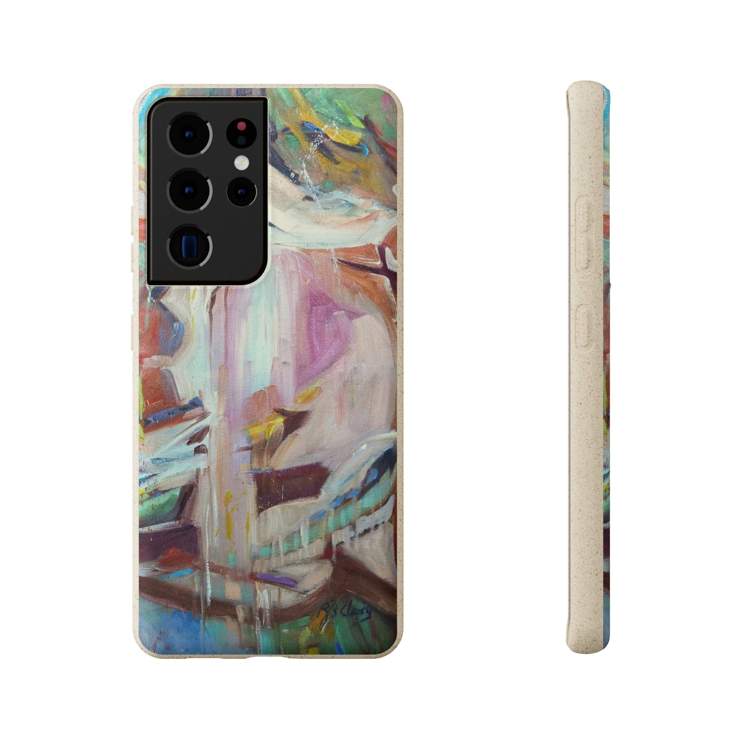 Biodegradable Phone Case with 'All Seasons' Abstract Original Artwork by Barbara Cleary