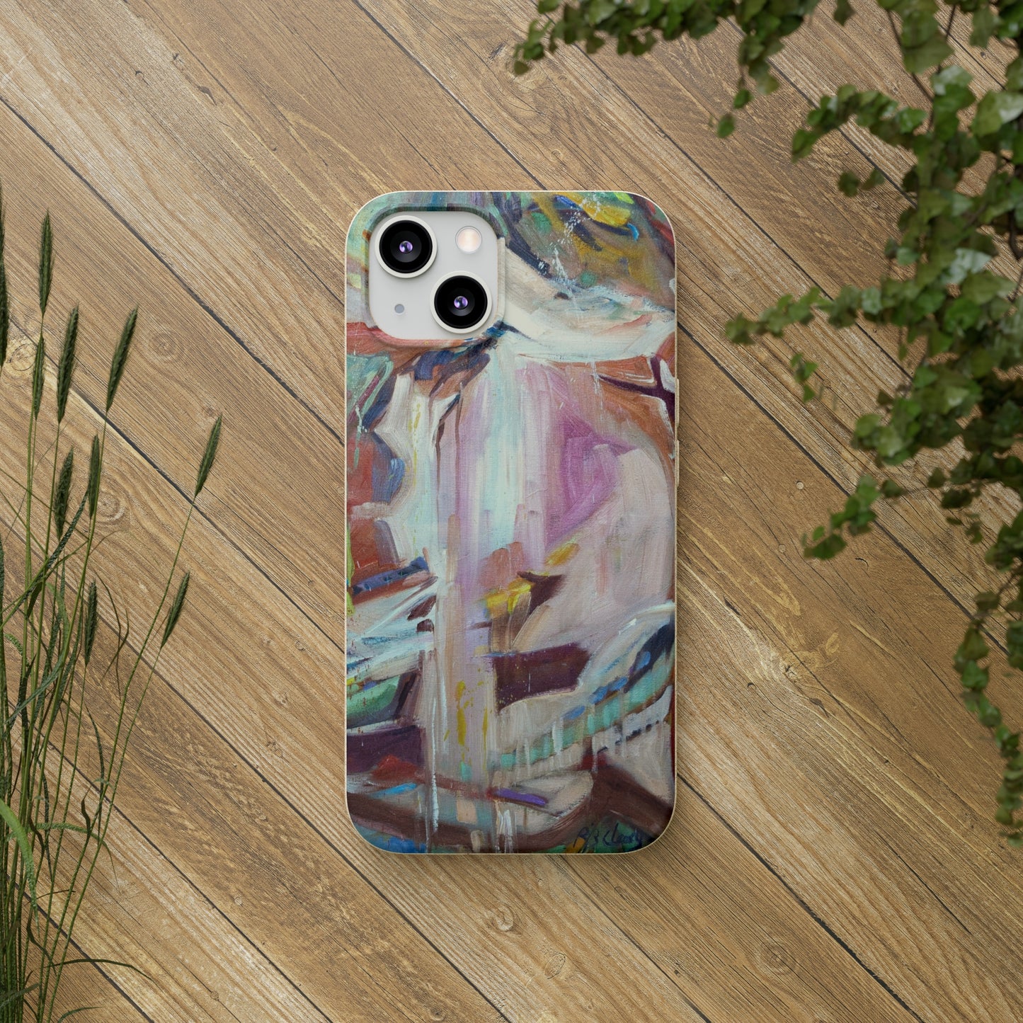 Biodegradable Phone Case with 'All Seasons' Abstract Original Artwork by Barbara Cleary