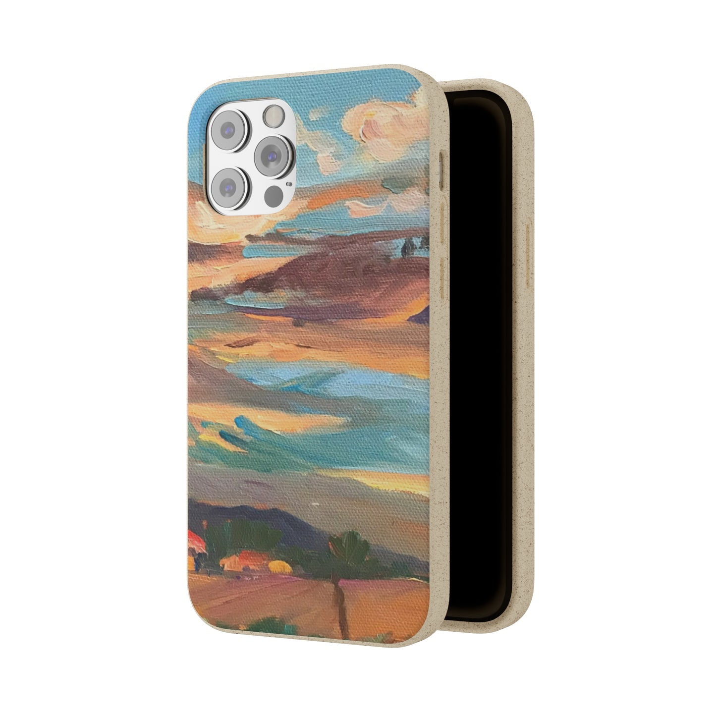 Biodegradable Phone Case with 'Fall Sky' Landscape Original Artwork by Barbara Cleary