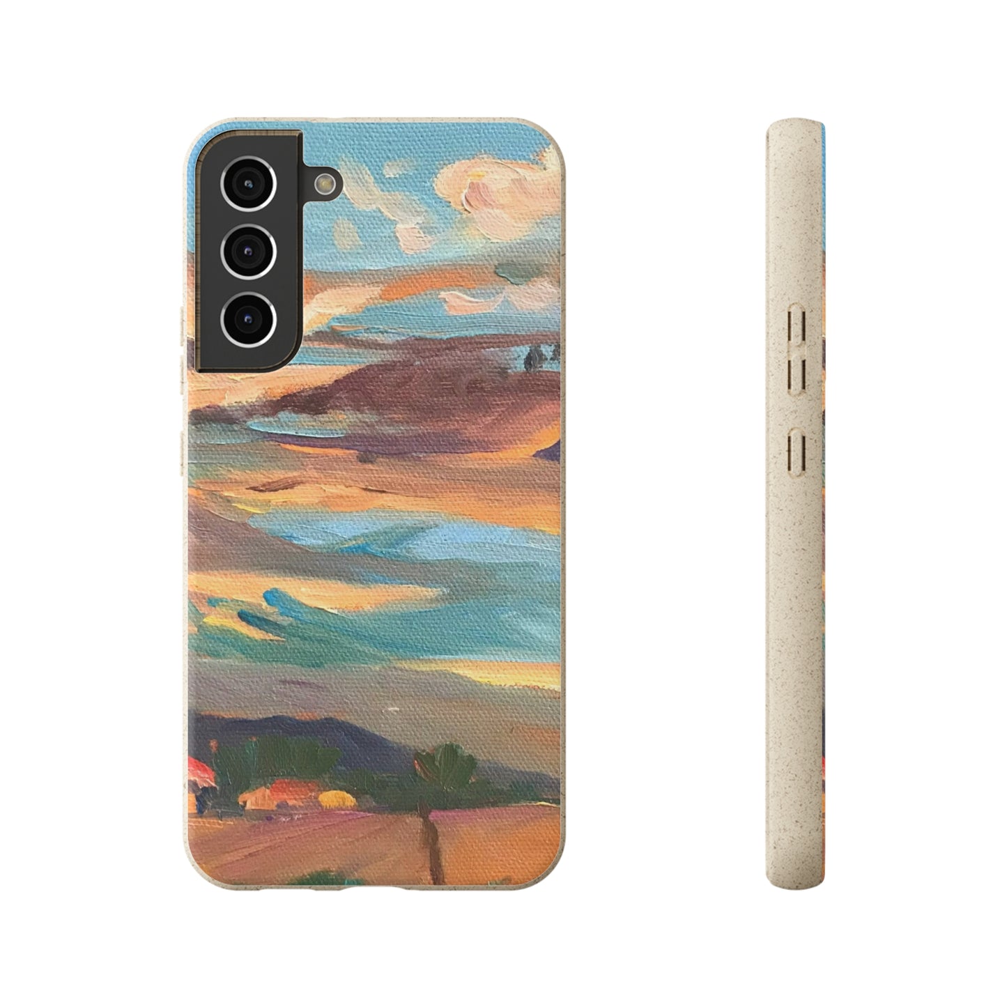 Biodegradable Phone Case with 'Fall Sky' Landscape Original Artwork by Barbara Cleary