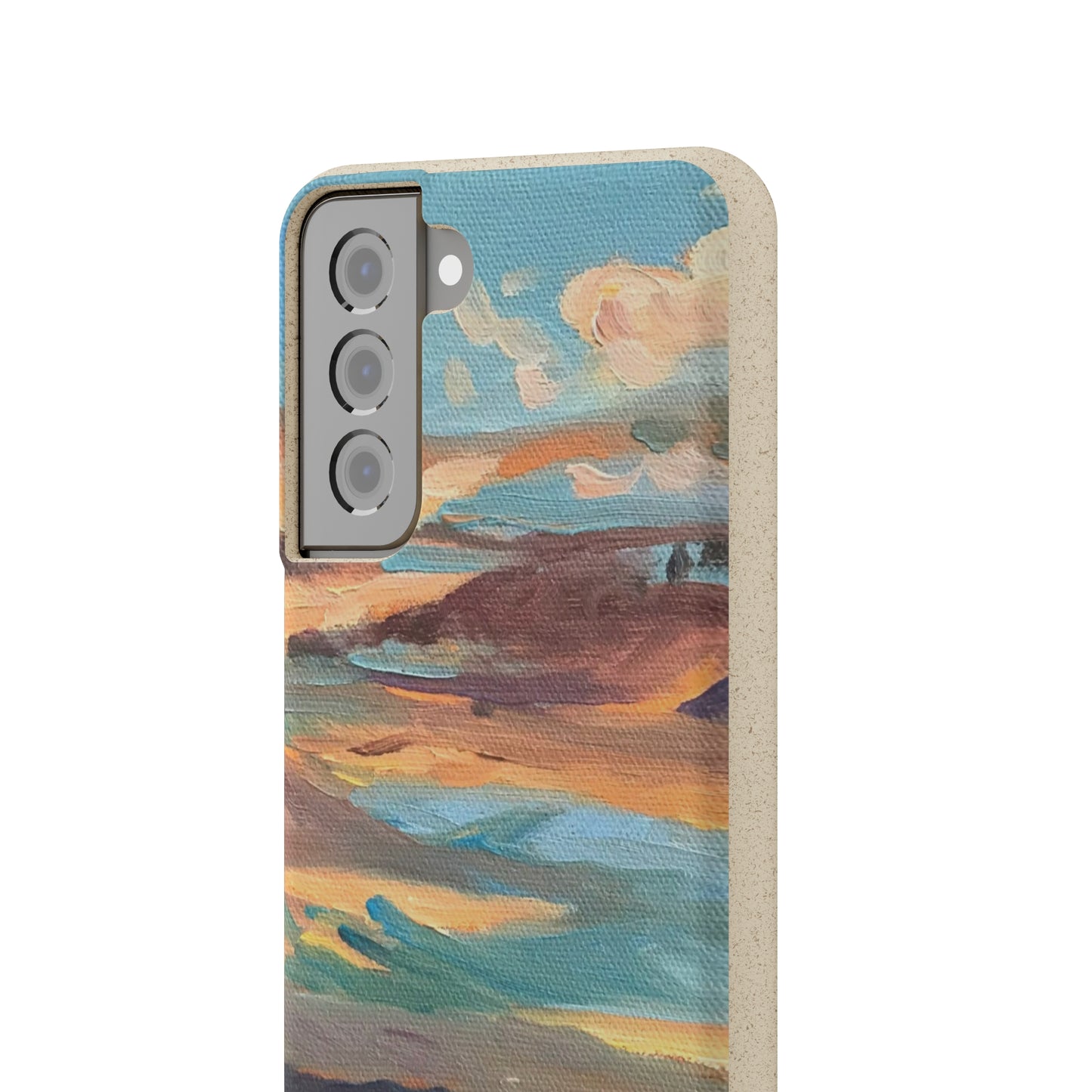 Biodegradable Phone Case with 'Fall Sky' Landscape Original Artwork by Barbara Cleary