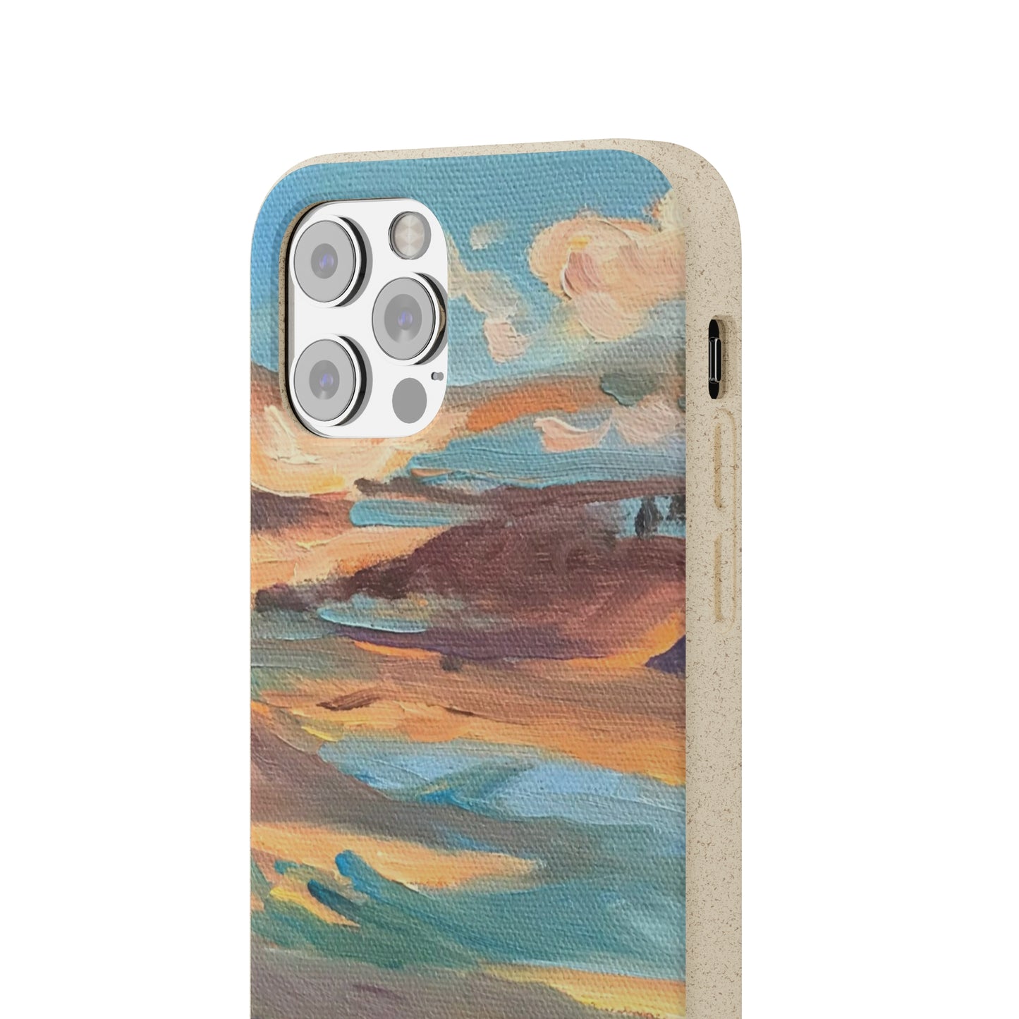 Biodegradable Phone Case with 'Fall Sky' Landscape Original Artwork by Barbara Cleary