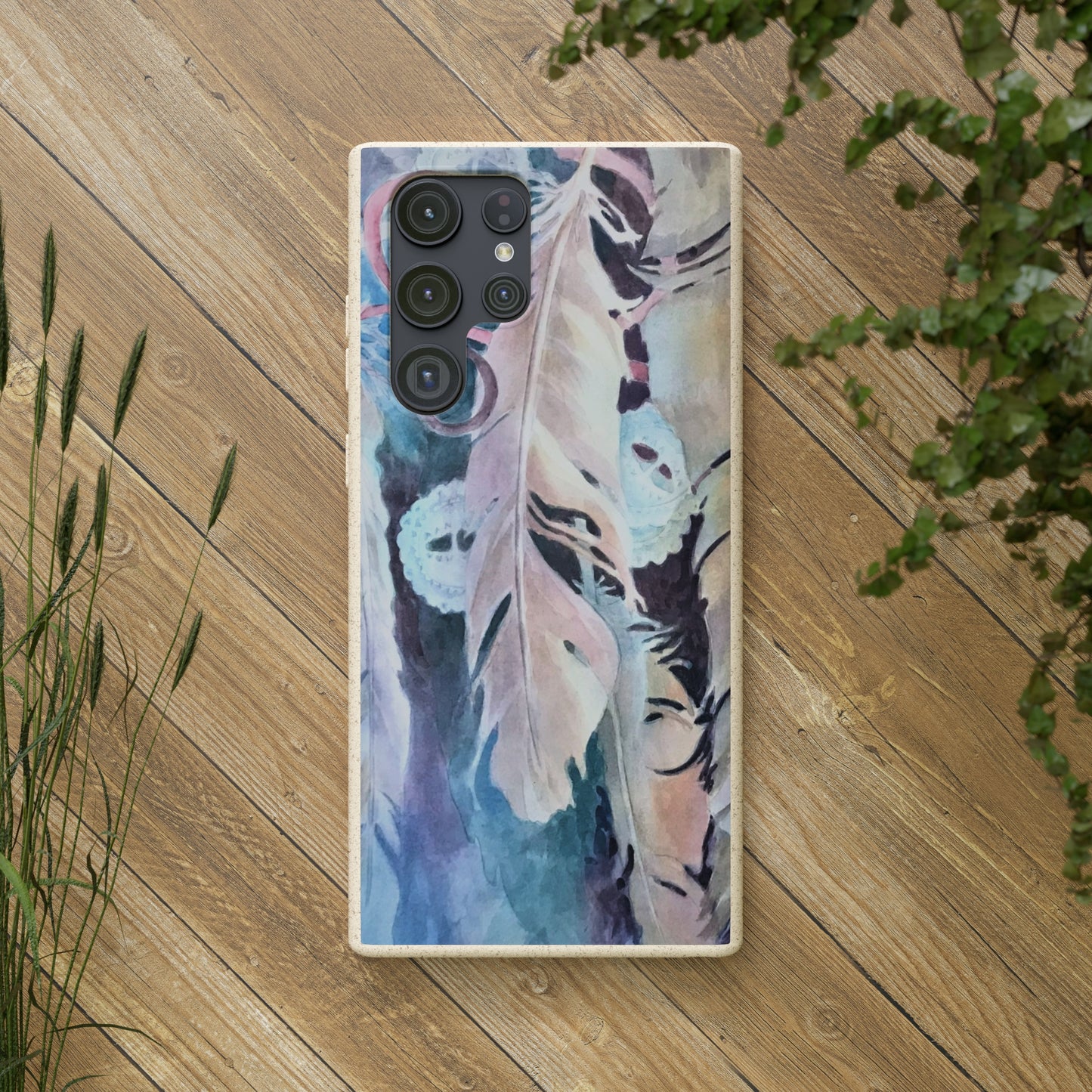 Biodegradable Phone Case with 'Conchos' Watercolor Original Artwork by Barbara Cleary