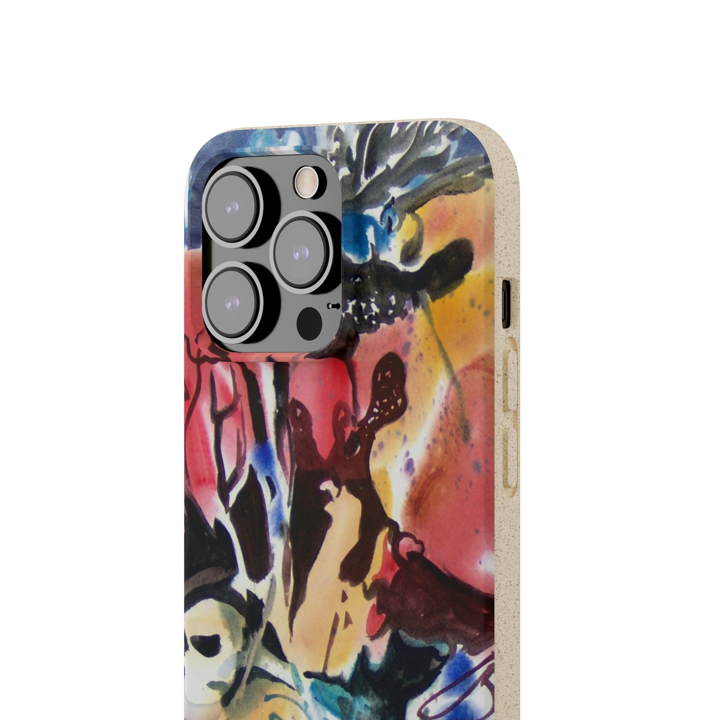 Biodegradable Phone Case with 'Floral Fantasy' Abstract Original Artwork by Barbara Cleary