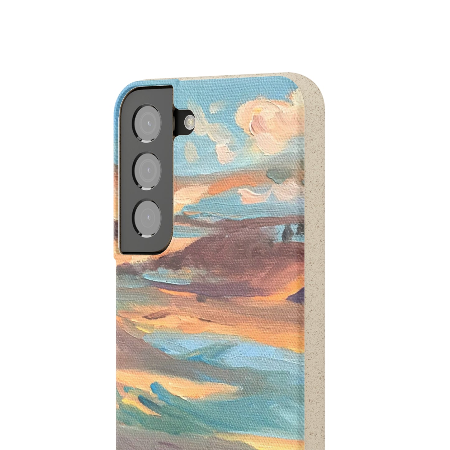 Biodegradable Phone Case with 'Fall Sky' Landscape Original Artwork by Barbara Cleary