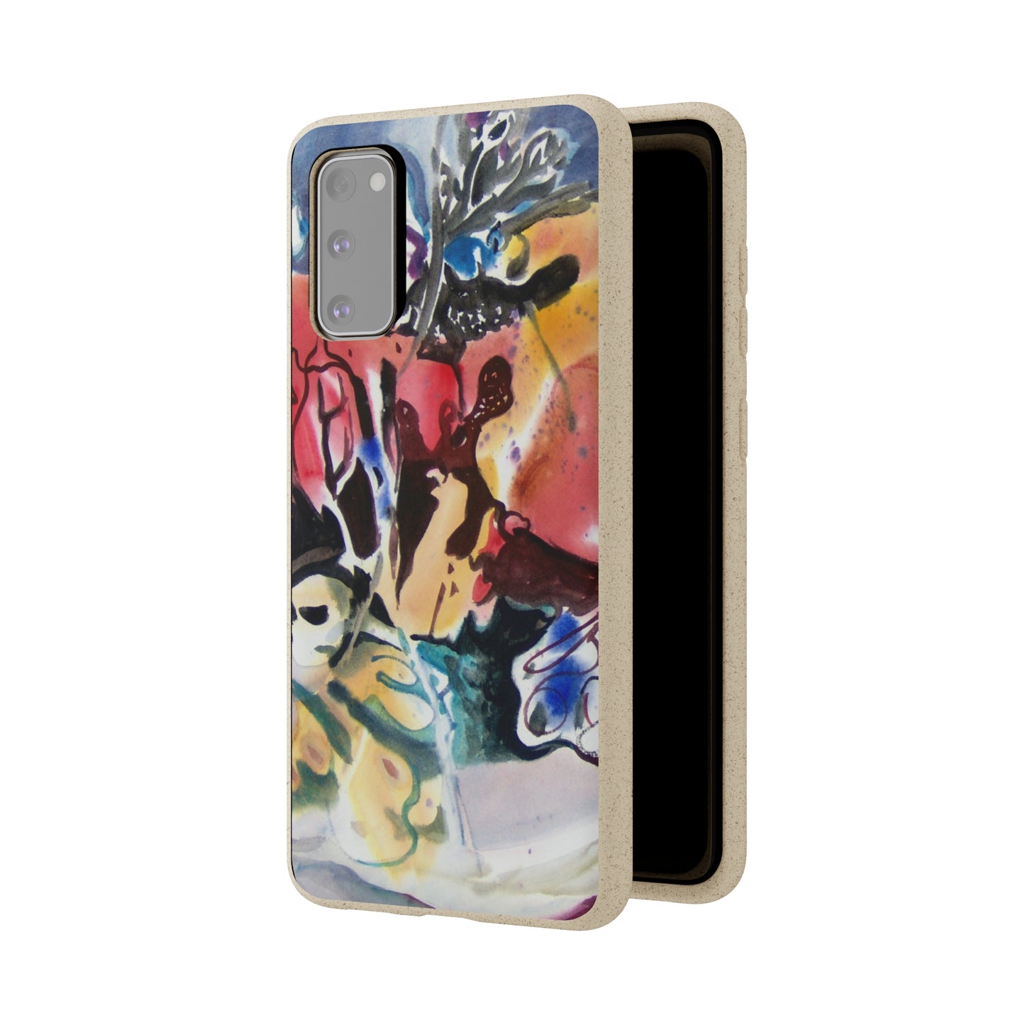 Biodegradable Phone Case with 'Floral Fantasy' Abstract Original Artwork by Barbara Cleary