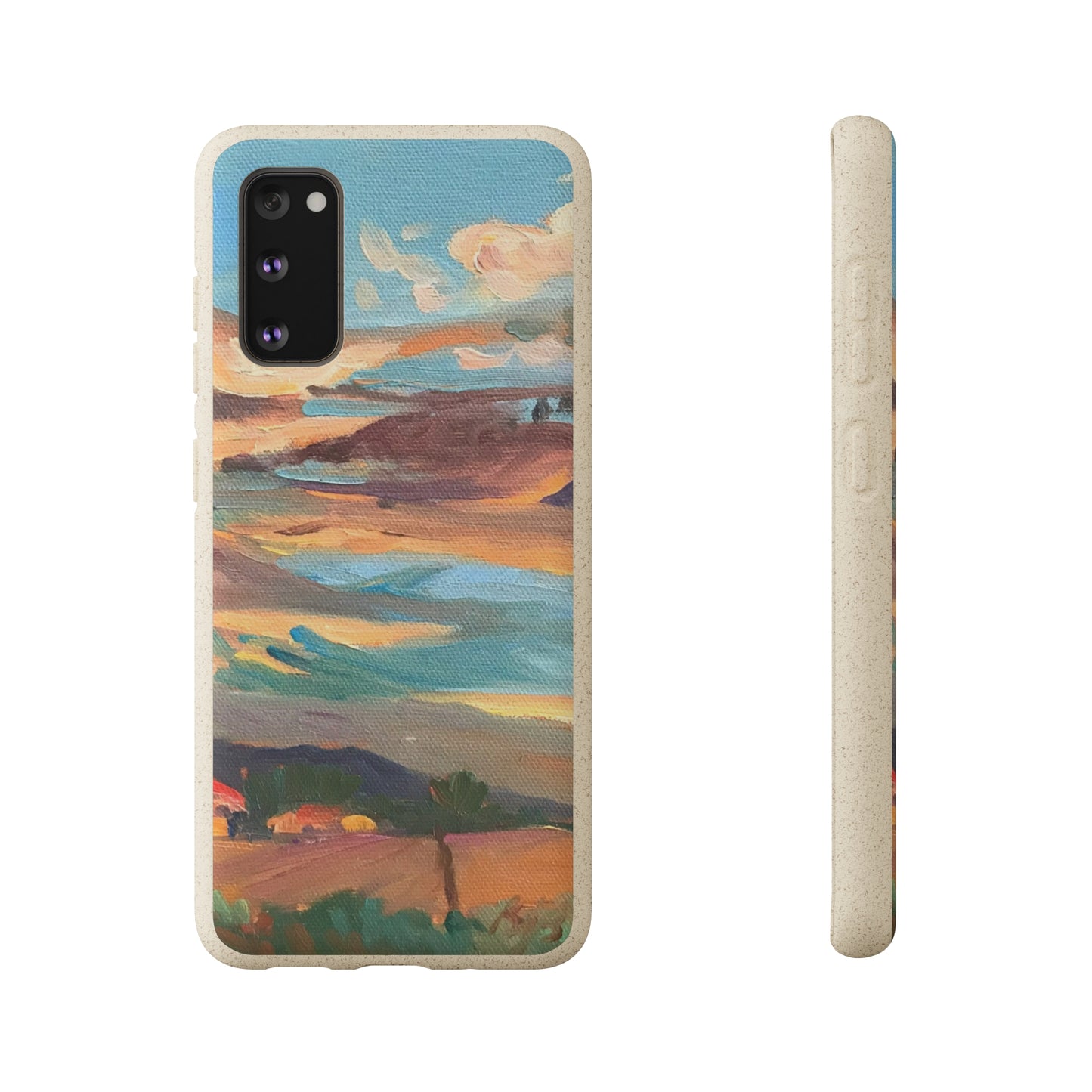 Biodegradable Phone Case with 'Fall Sky' Landscape Original Artwork by Barbara Cleary