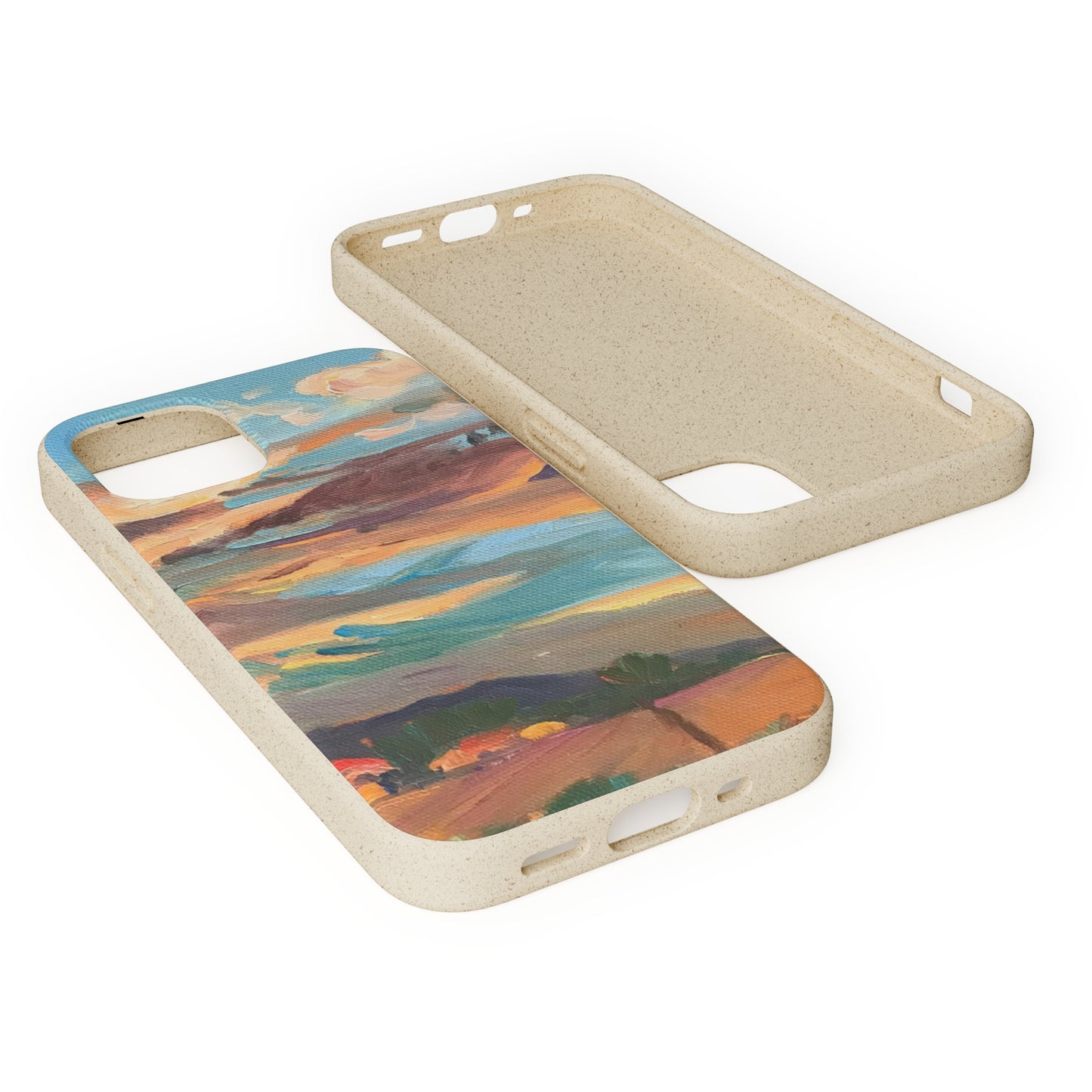 Biodegradable Phone Case with 'Fall Sky' Landscape Original Artwork by Barbara Cleary