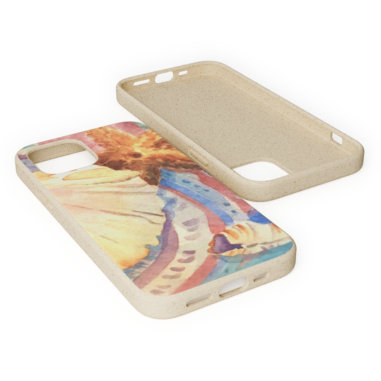 Biodegradable Phone Case with 'Treasures of the Tide' Watercolor Original Artwork by Barbara Cleary