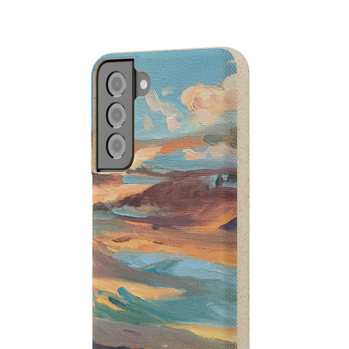 Biodegradable Phone Case with 'Fall Sky' Landscape Original Artwork by Barbara Cleary