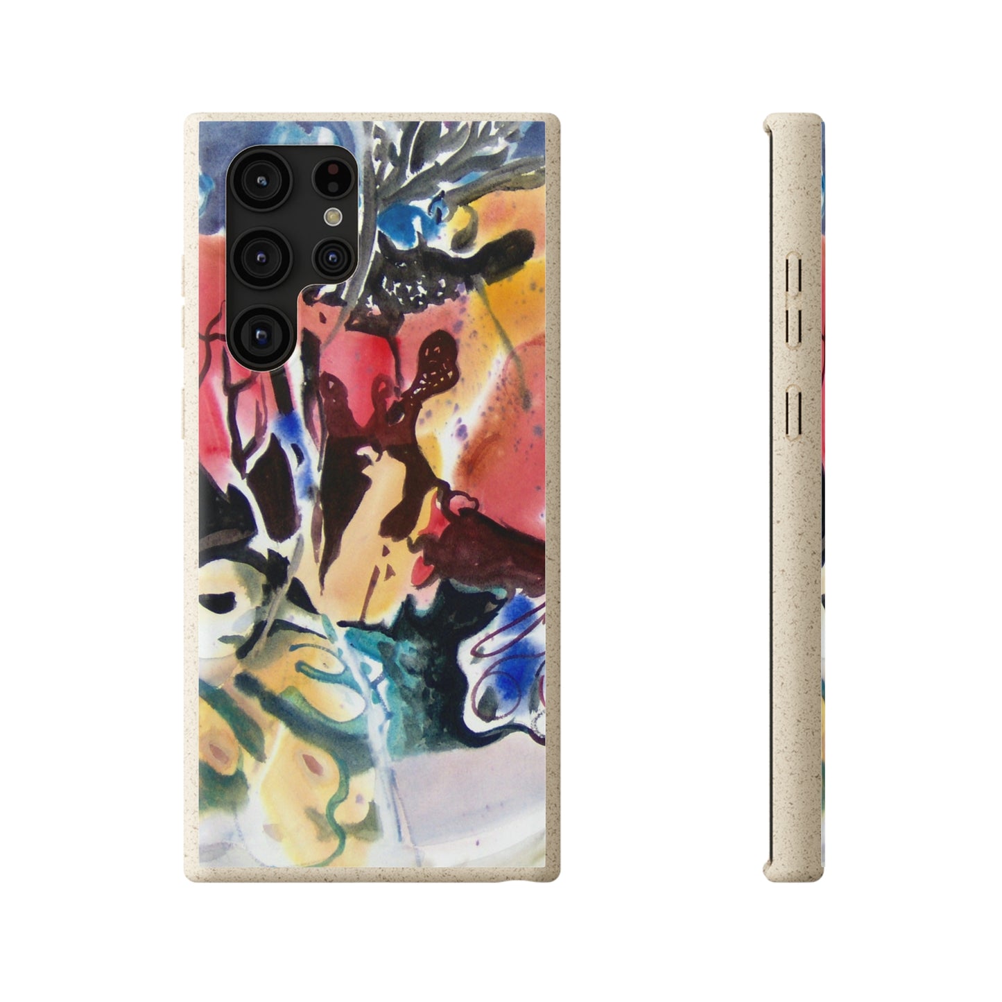 Biodegradable Phone Case with 'Floral Fantasy' Abstract Original Artwork by Barbara Cleary