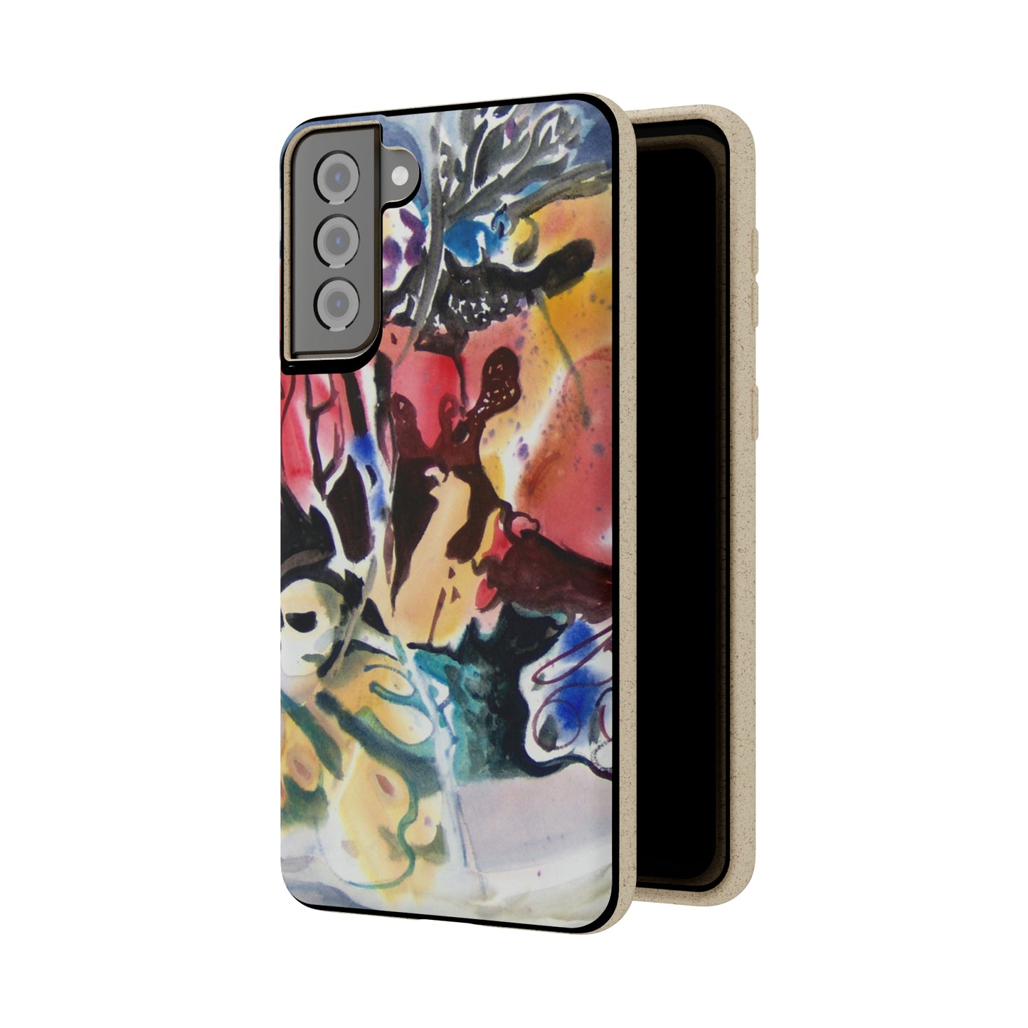 Biodegradable Phone Case with 'Floral Fantasy' Abstract Original Artwork by Barbara Cleary