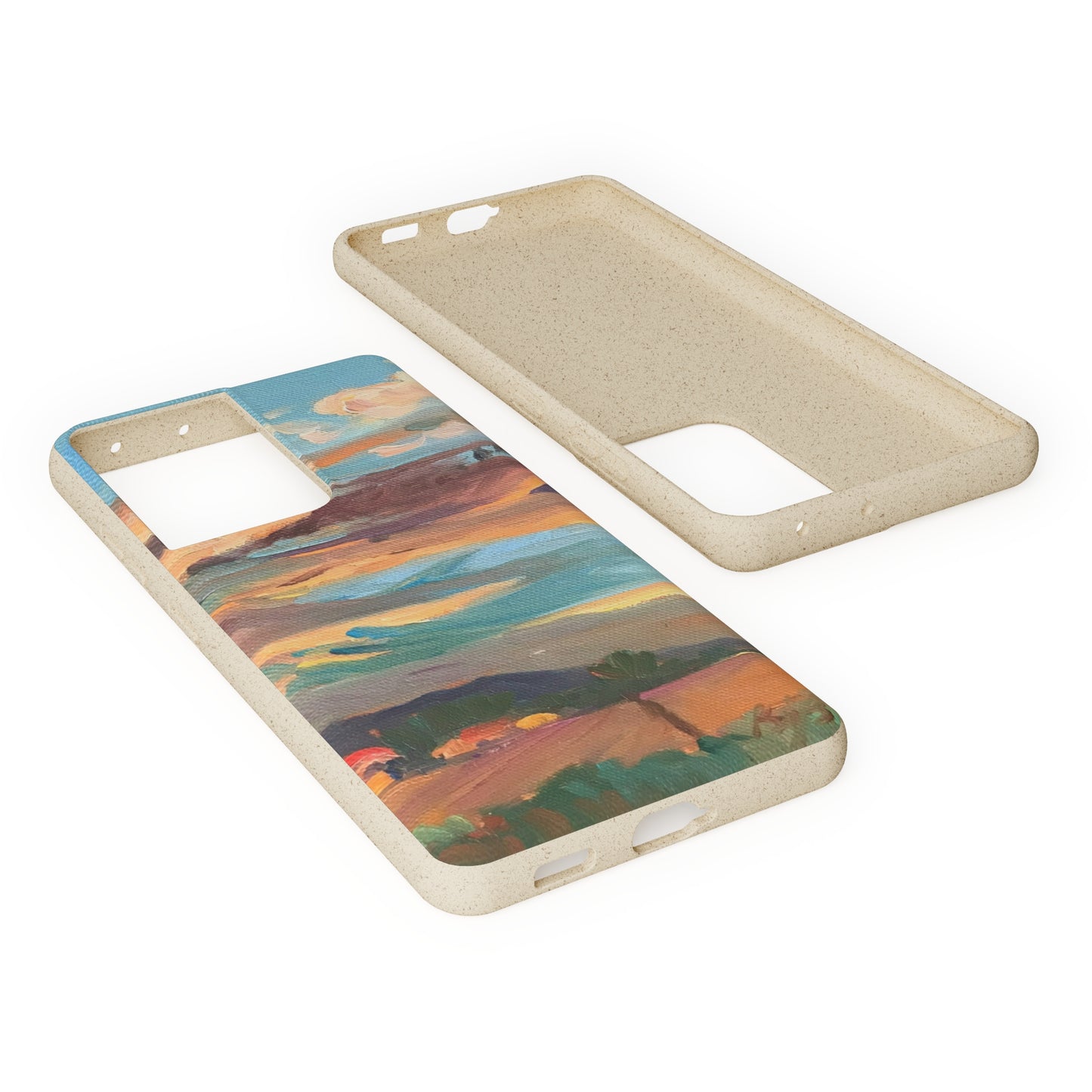 Biodegradable Phone Case with 'Fall Sky' Landscape Original Artwork by Barbara Cleary