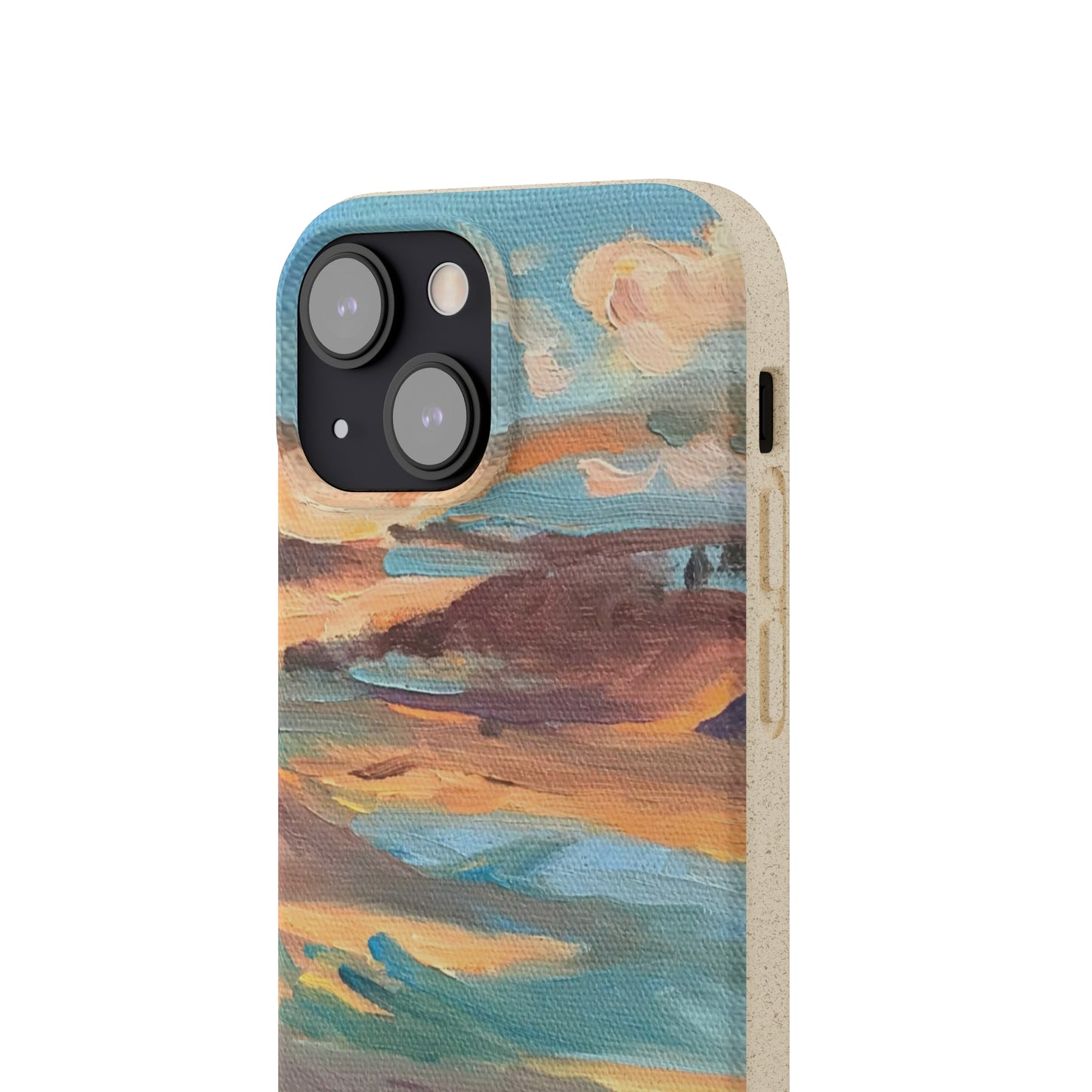 Biodegradable Phone Case with 'Fall Sky' Landscape Original Artwork by Barbara Cleary